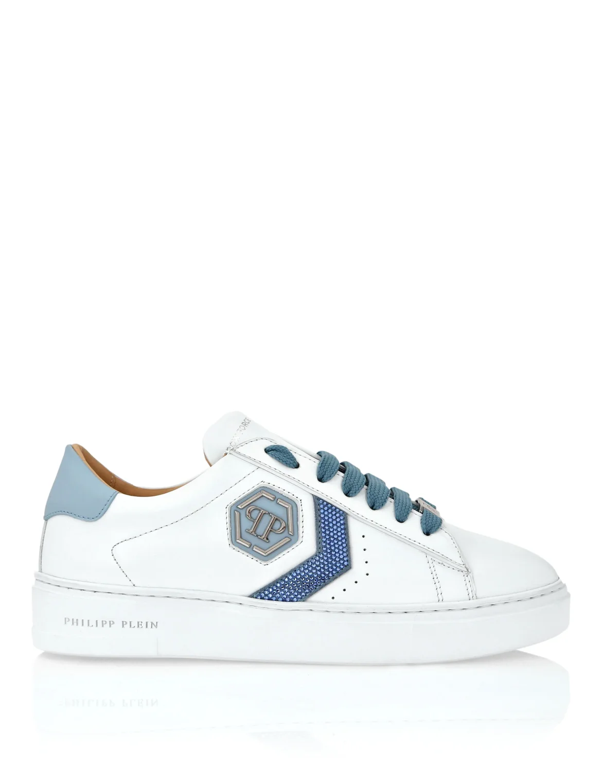 Lo-Top Leather Arrow Force Strass Sneakers, цвет: Голубой