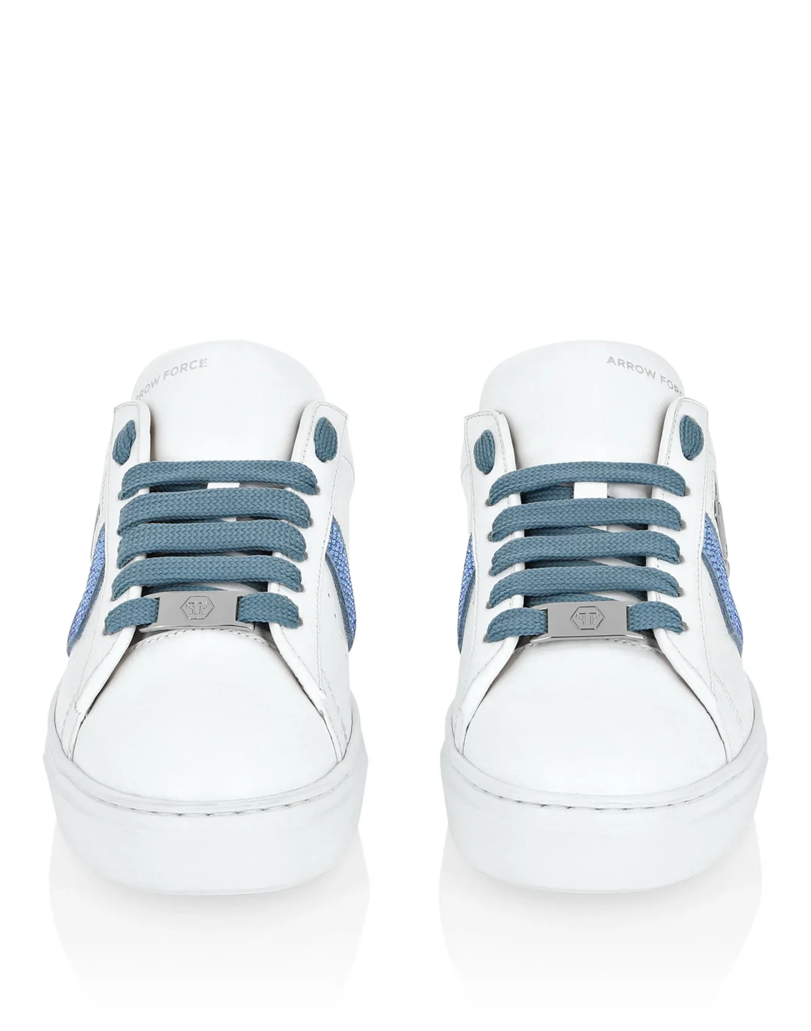 Lo-Top Leather Arrow Force Strass Sneakers, цвет: Голубой