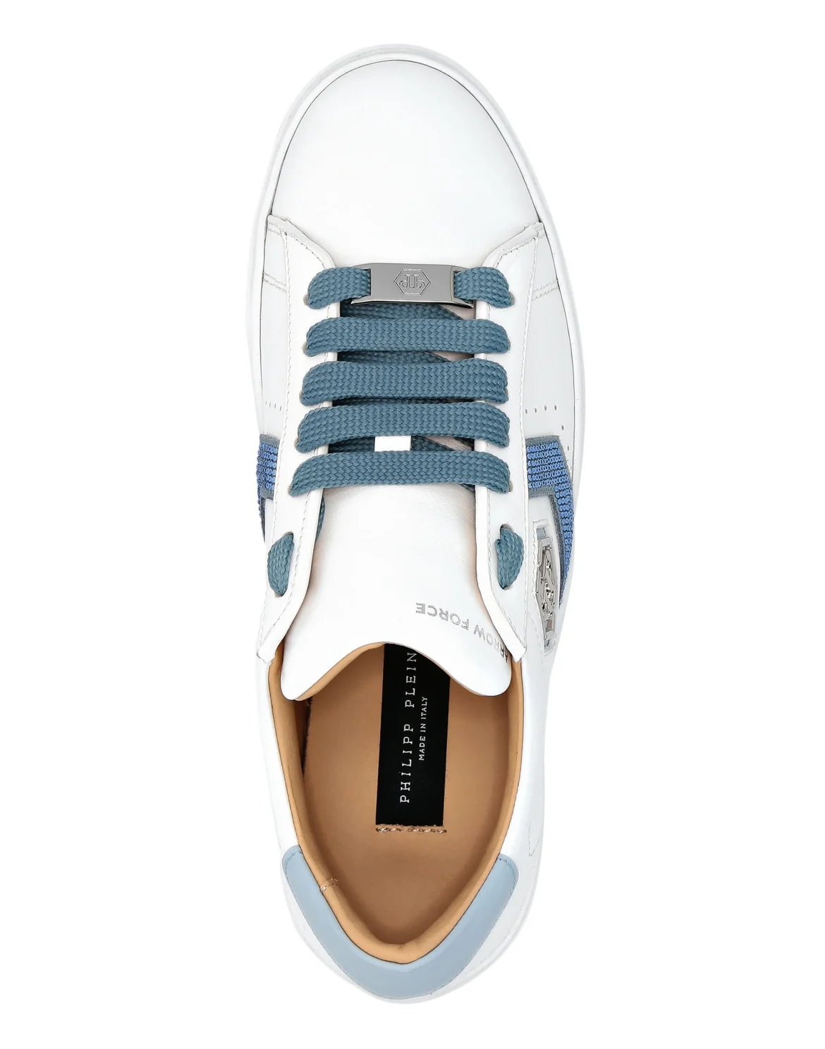 Lo-Top Leather Arrow Force Strass Sneakers, цвет: Голубой