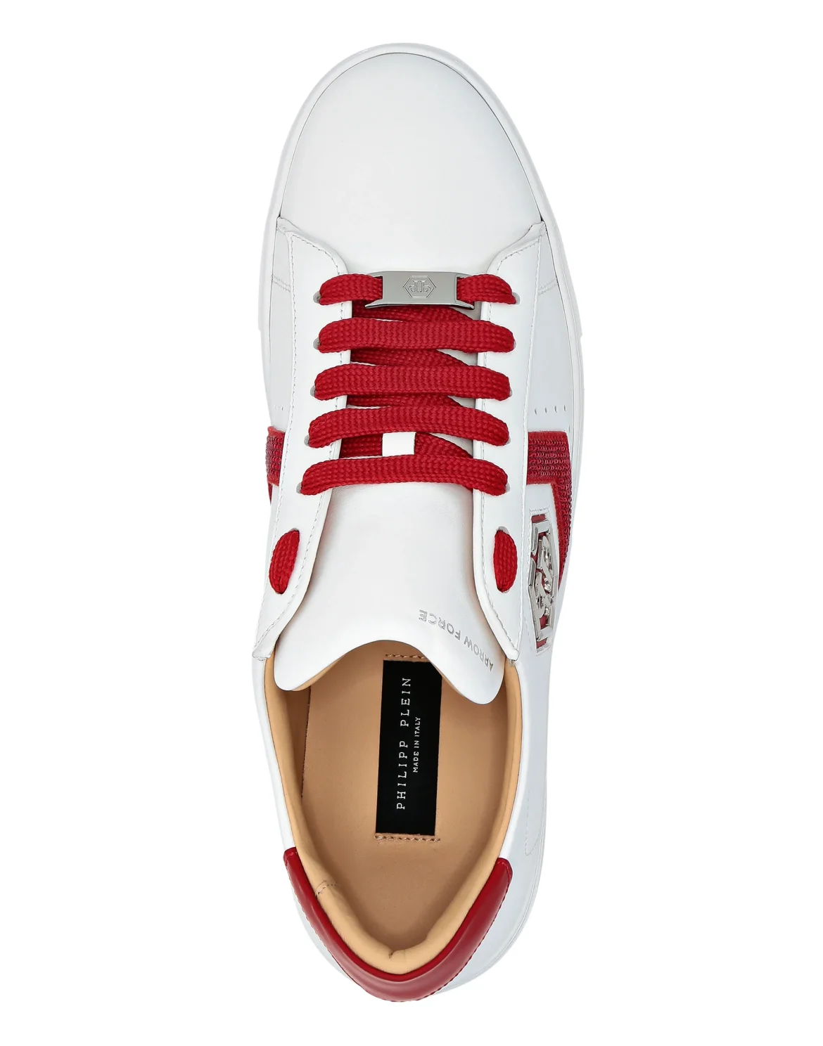 Lo-Top Leather Arrow Force Strass Sneakers, цвет: Красный
