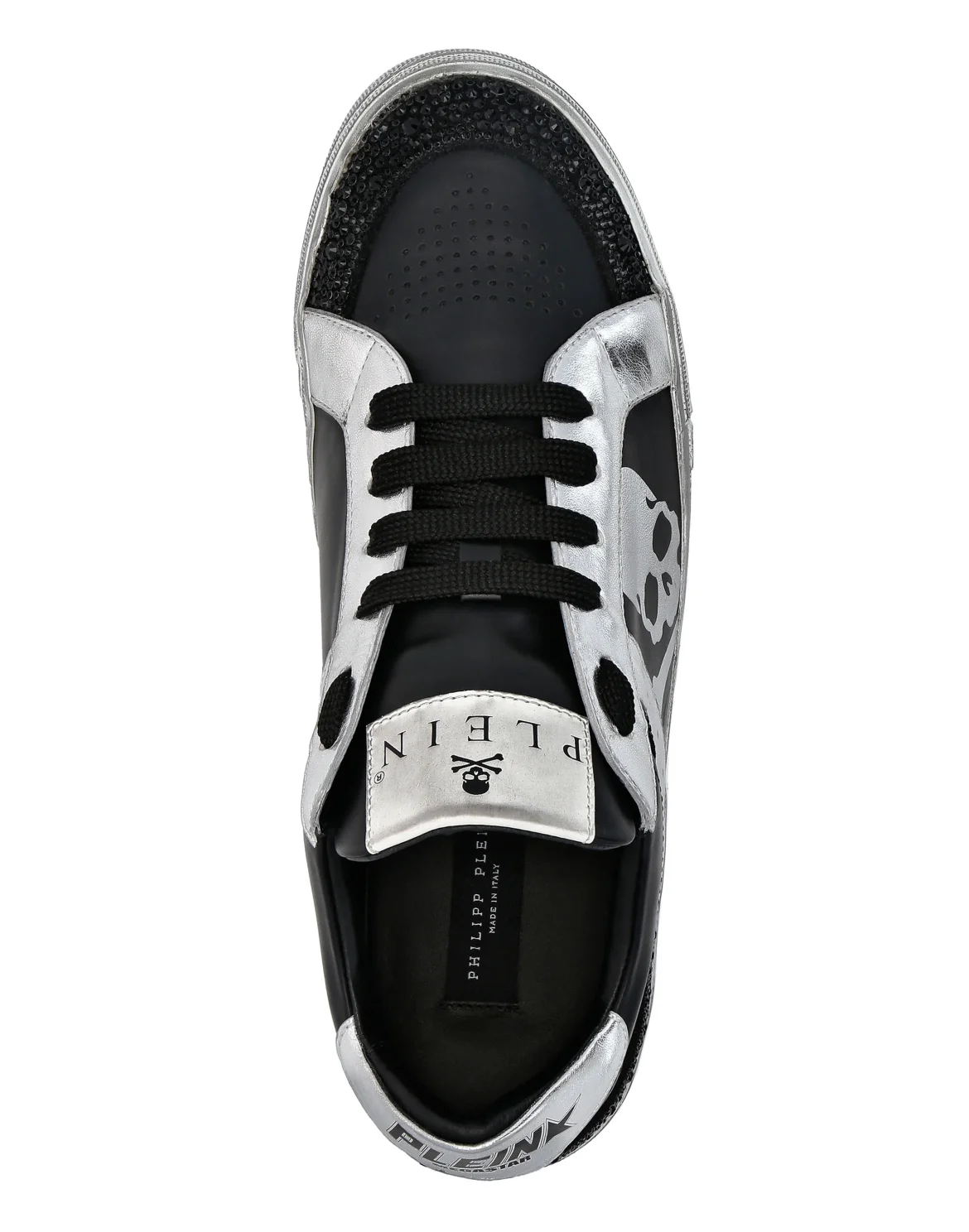 Nappa Leather Lo-Top Sneakers Strass Retrokickz TM, цвет: Черный