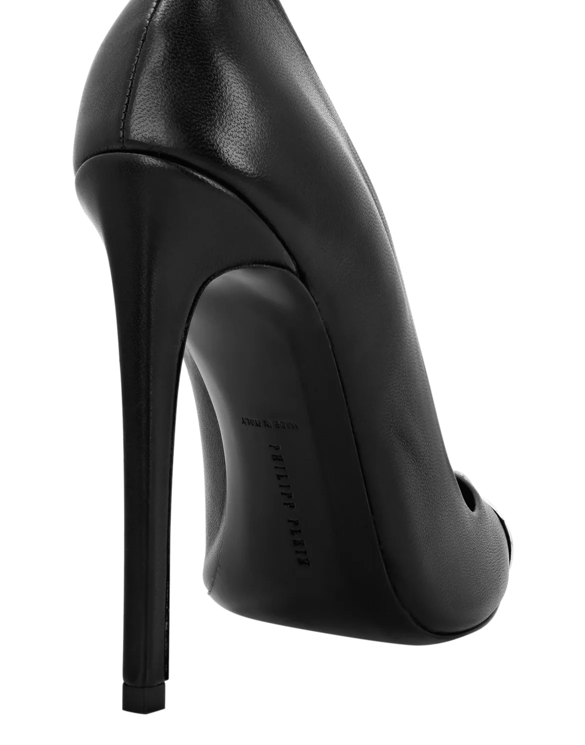 Nappa Leather Decollete Hi-Heels Skull strass, цвет: Черный