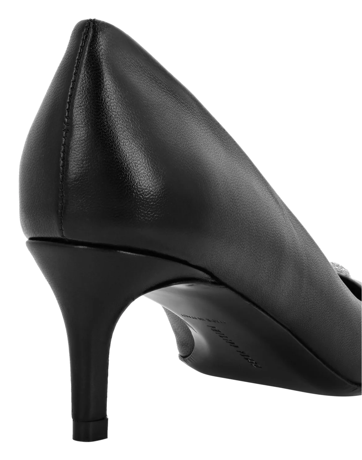 Nappa Leather Decollete Low Heels Skull strass, цвет: Черный