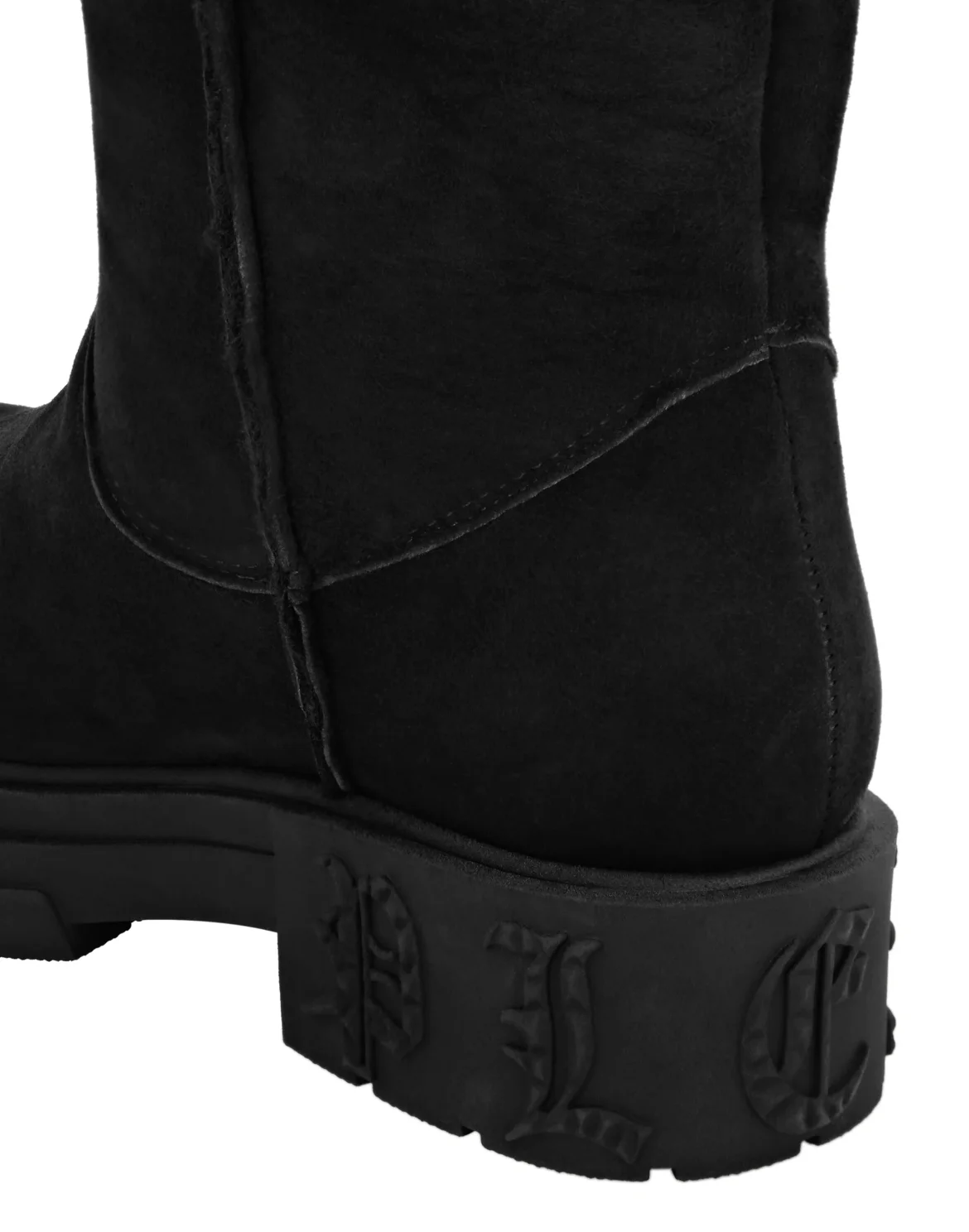 Shearling Boots Flat High Gothic Plein, цвет: Черный
