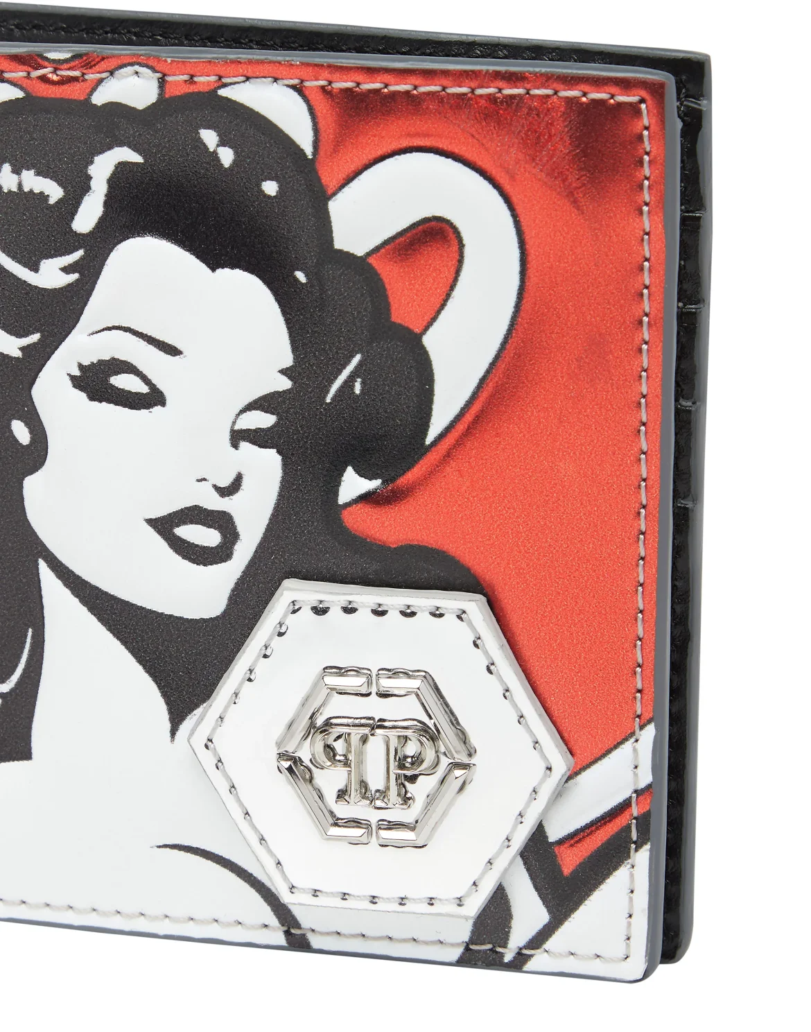 Embossed Wallet 3D Plein, цвет: Красный