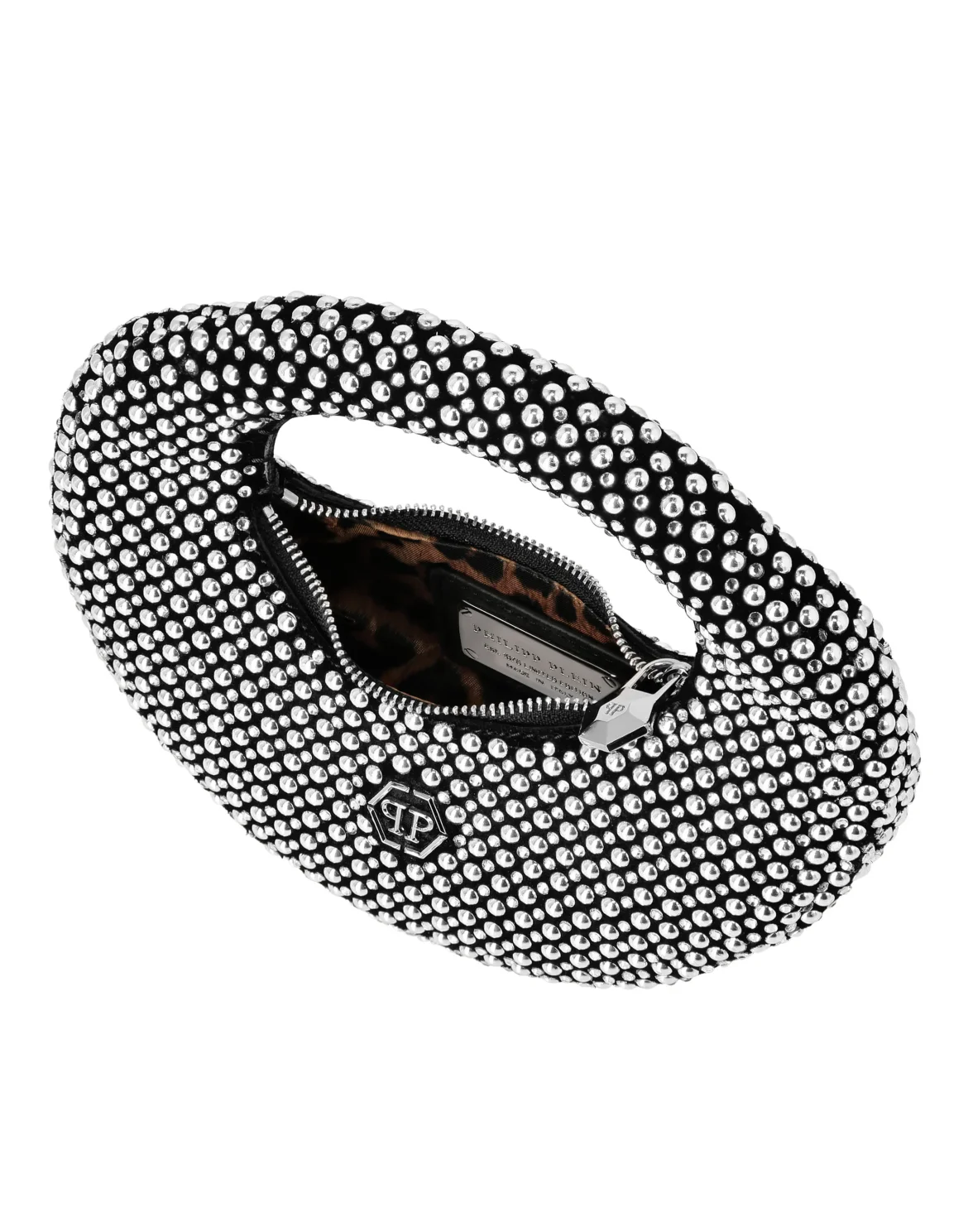 Rounded Small Bag All-Over Studs, цвет: Черный
