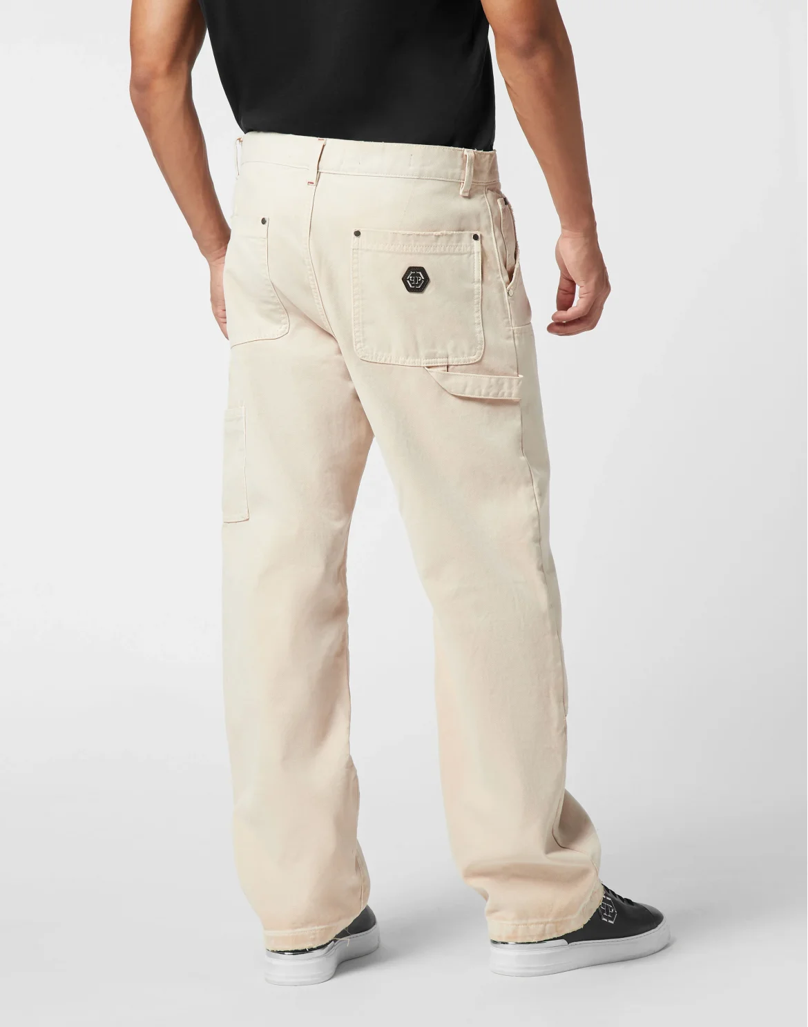 Distressed Carpenter Pants, цвет: Бежевый