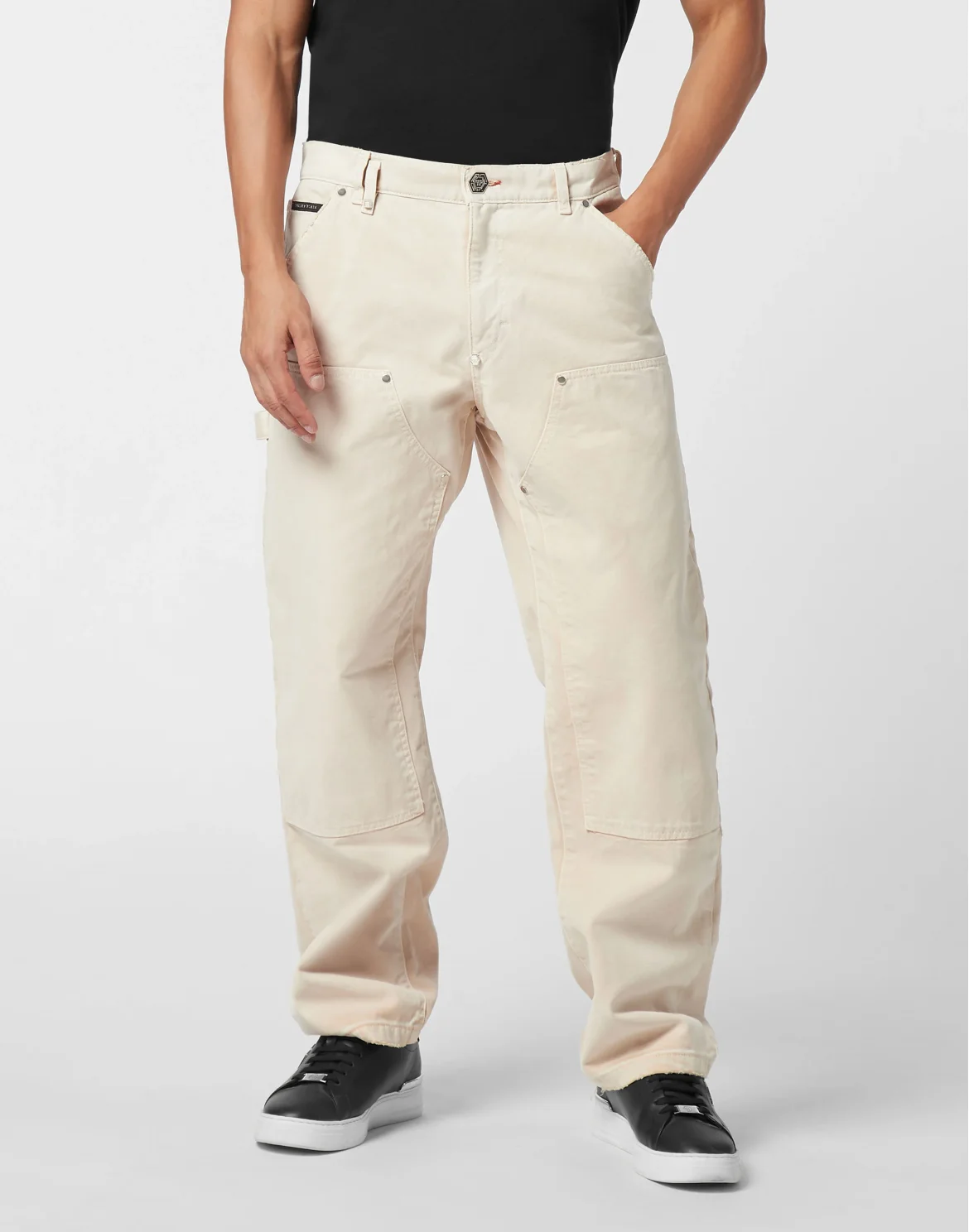 Distressed Carpenter Pants, цвет: Бежевый