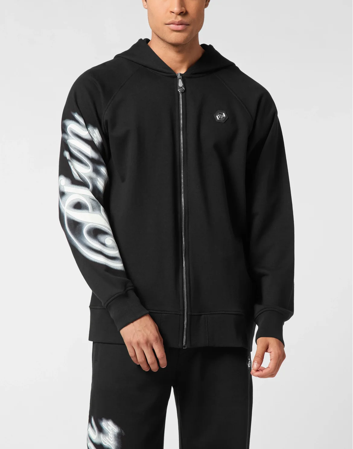 Zip Hoodie Blur Signature, цвет: Черный