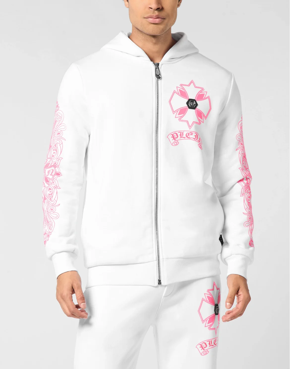 Zip Hoodie Puffy Chrome Crest, цвет: Розовый