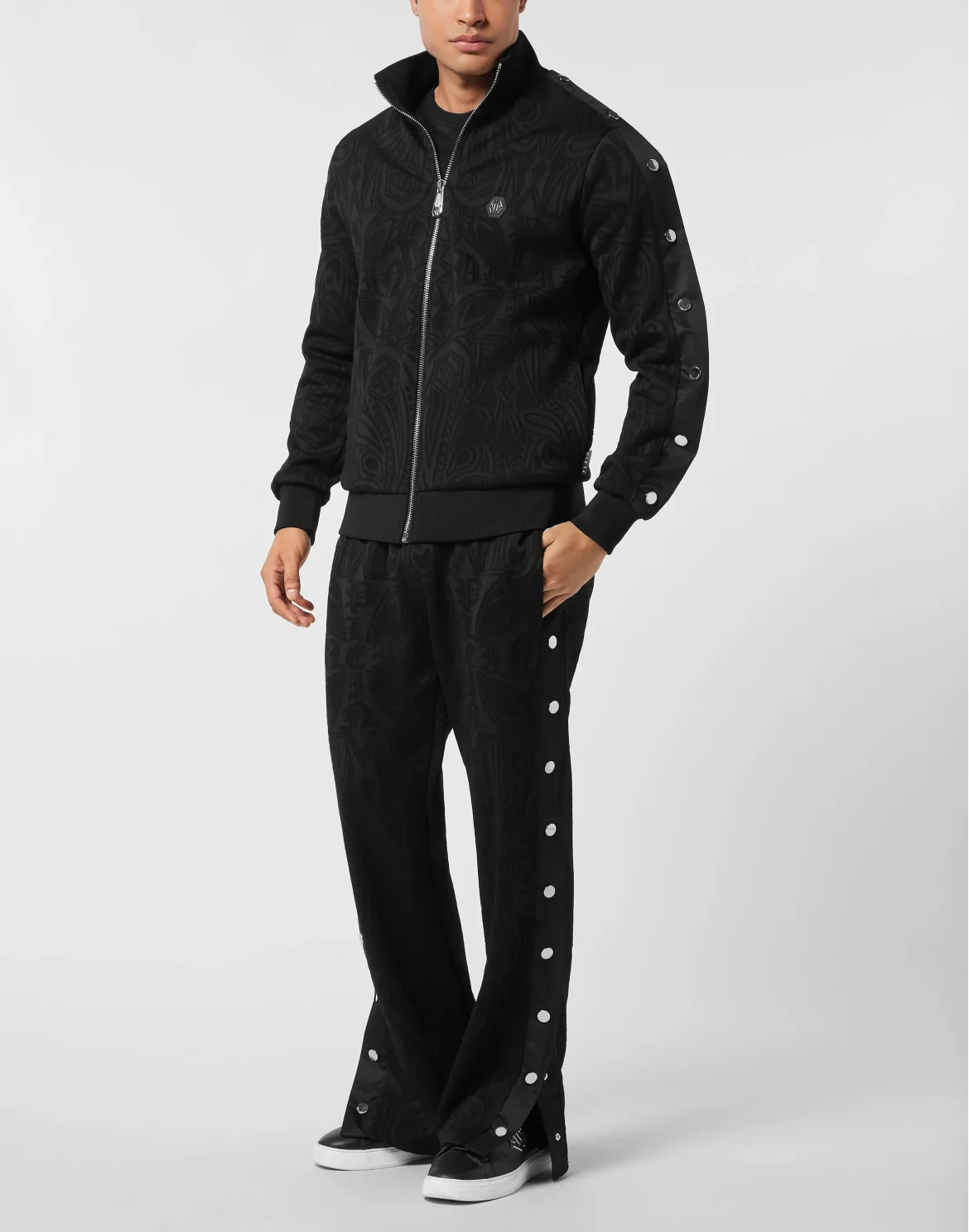 Jacquard Tracksuit Jacket Chrome Crest, цвет: Черный
