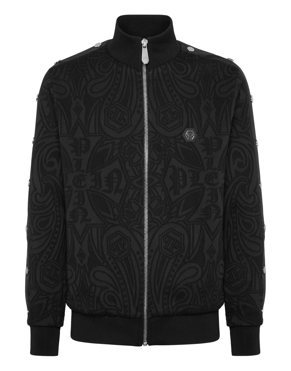 Jacquard Tracksuit Jacket Chrome Crest, цвет: Черный