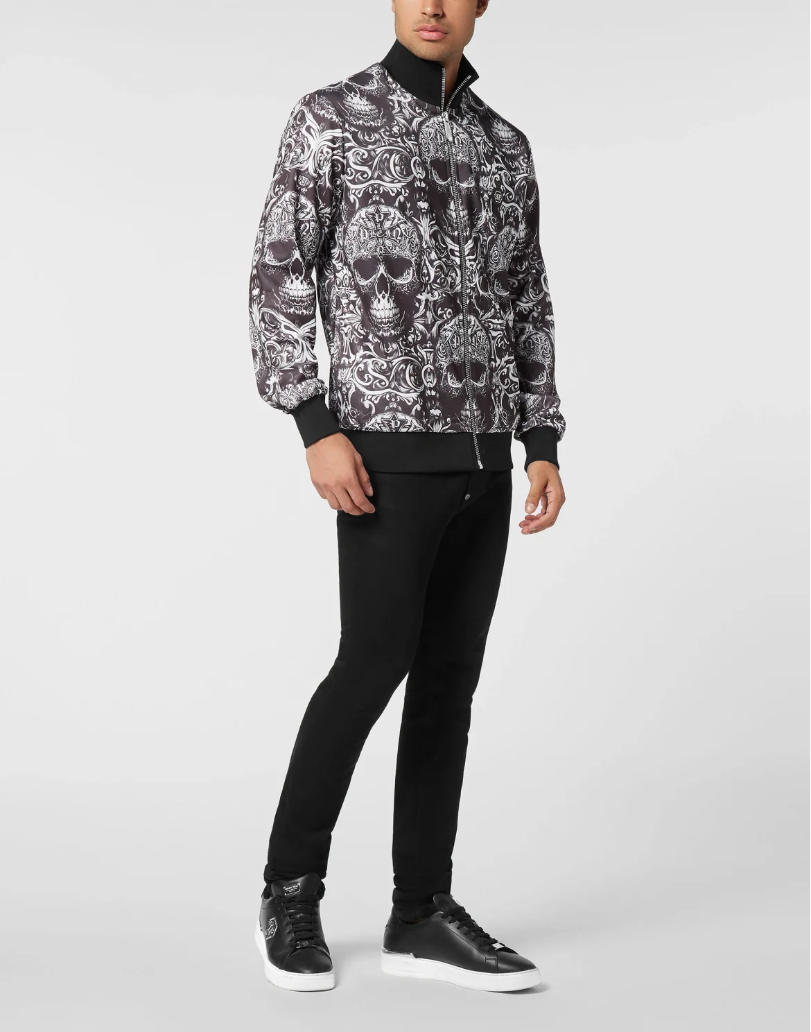 Tracksuit Jacket All-Over Skull, цвет: Черный