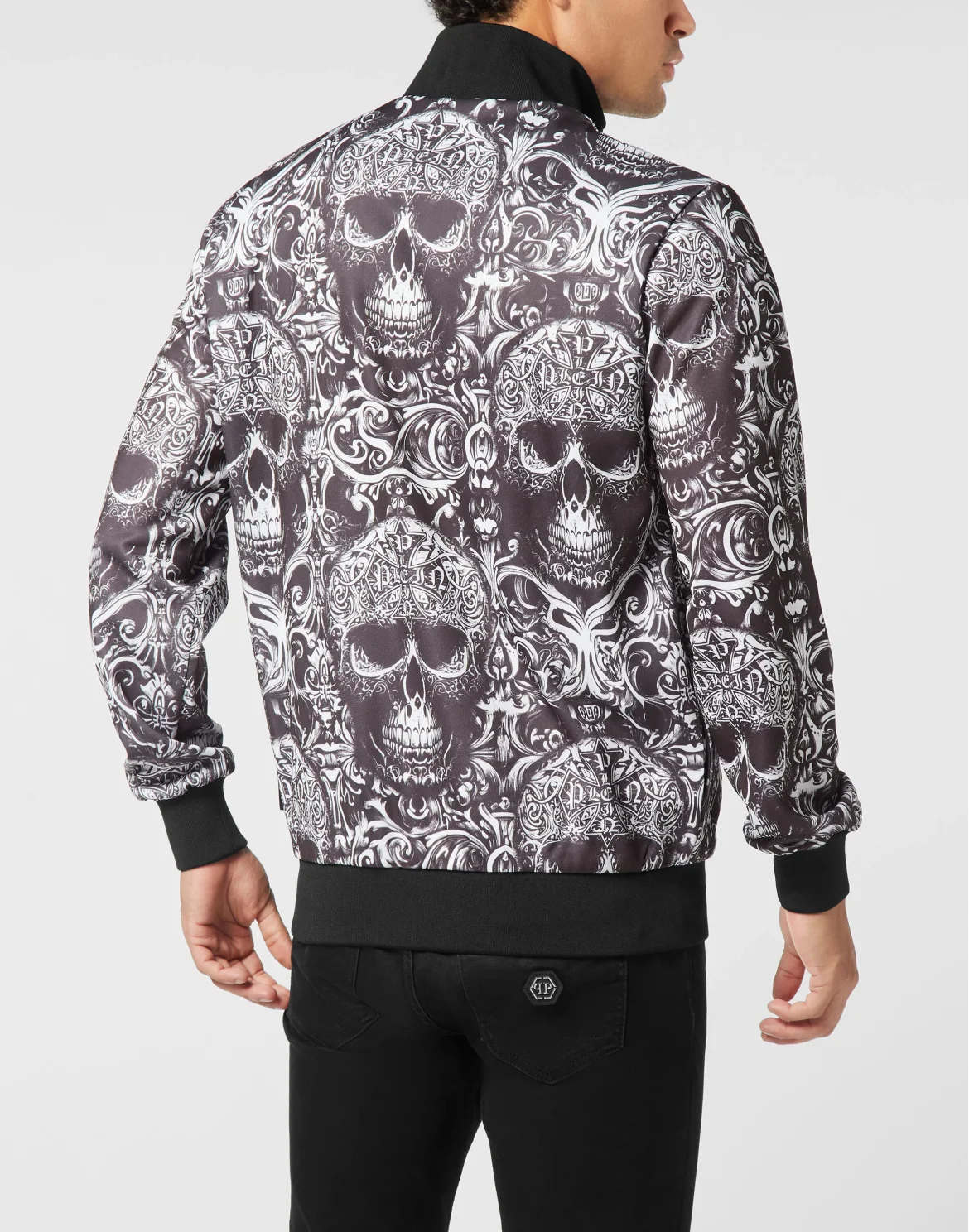 Tracksuit Jacket All-Over Skull, цвет: Черный