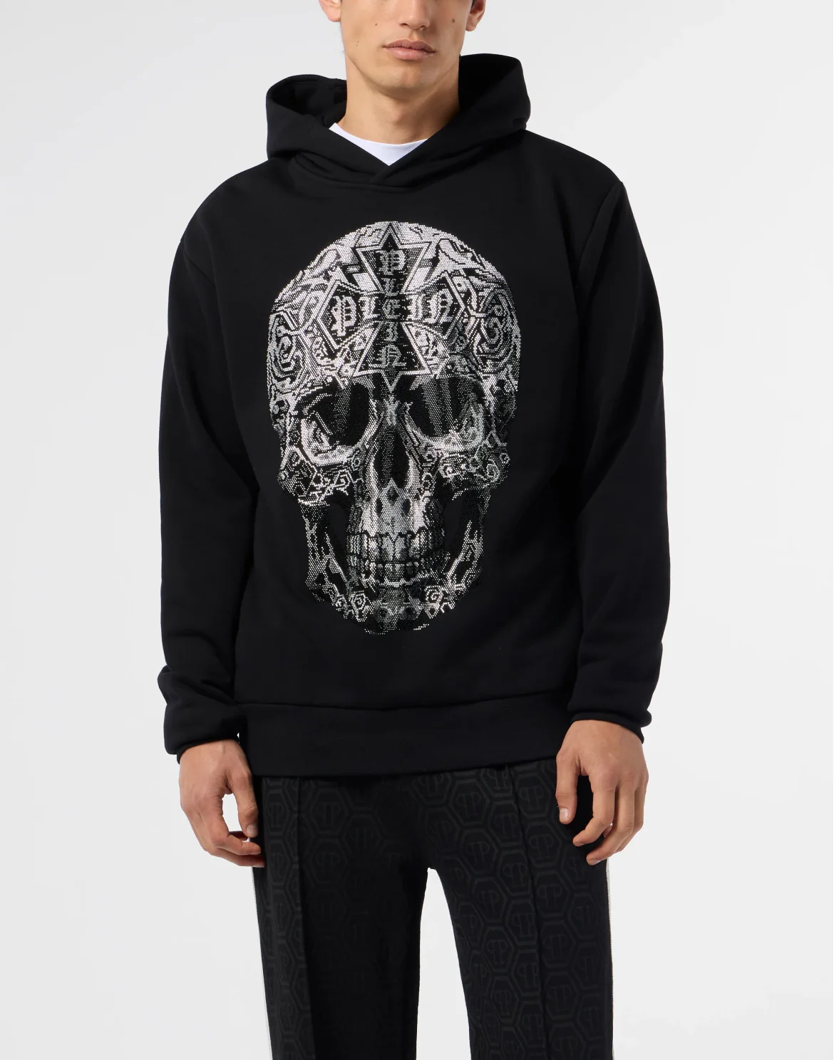 Hoodie Sweatshirt Gothic Skull, цвет: Черный