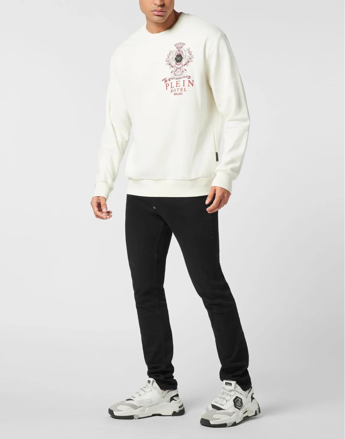 Fleece Round Neck Sweatshirt Plein Hotel, цвет: Бежевый