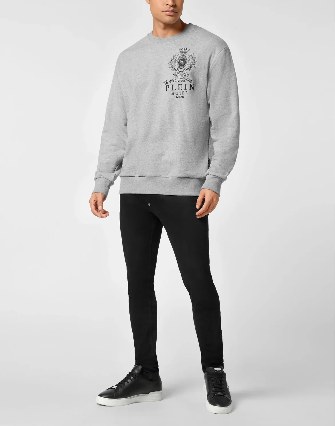 Fleece Round Neck Sweatshirt Plein Hotel, цвет: Серый