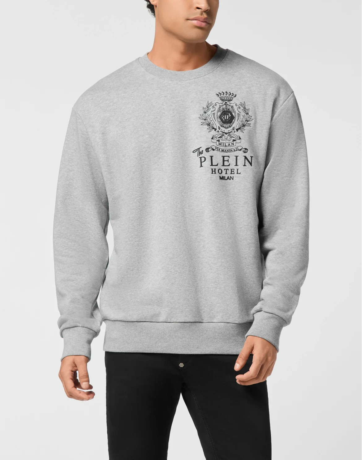Fleece Round Neck Sweatshirt Plein Hotel, цвет: Серый