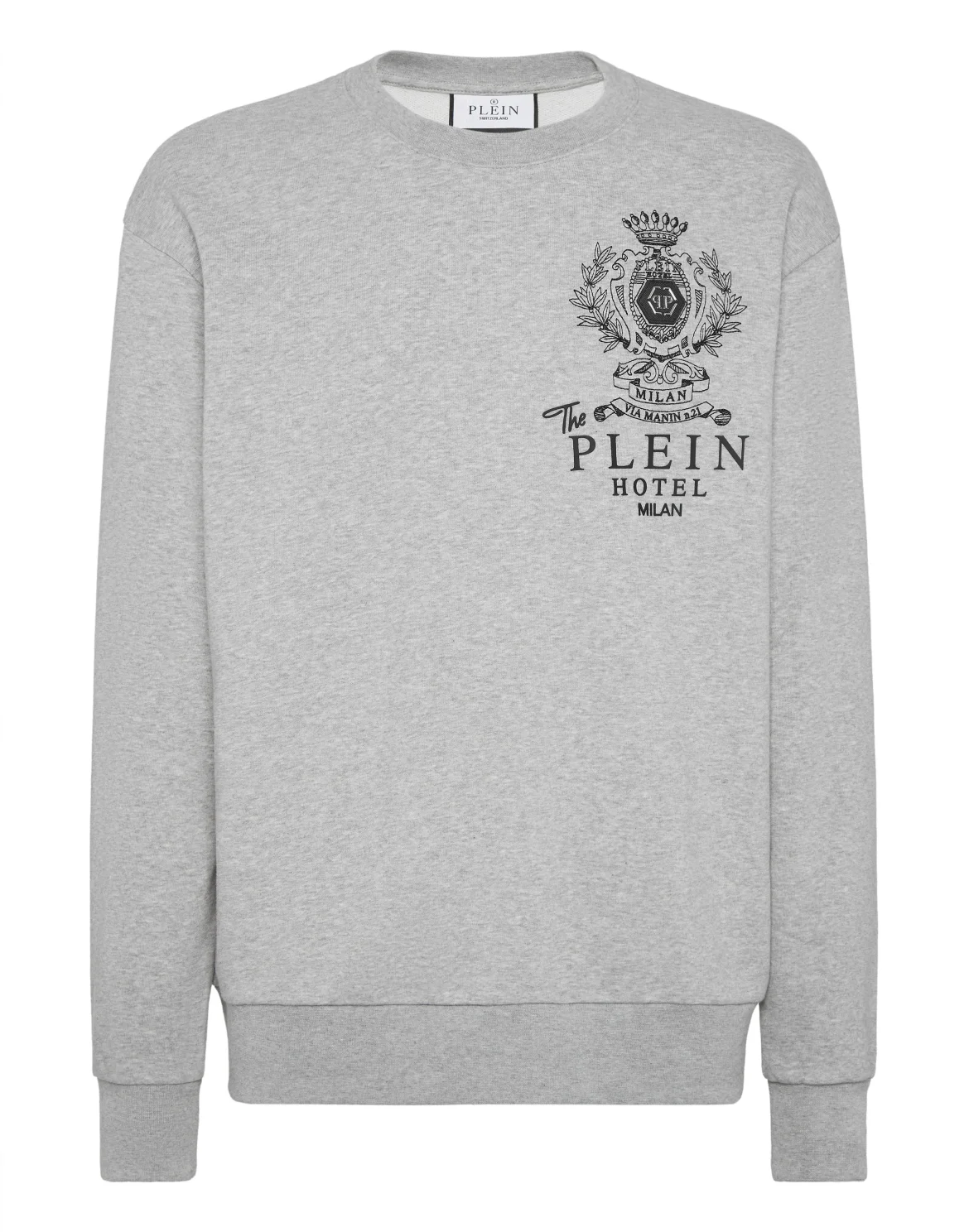 Fleece Round Neck Sweatshirt Plein Hotel, цвет: Серый