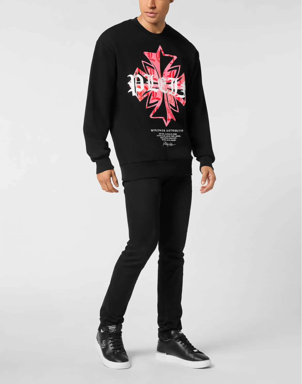 Round Neck Sweatshirt Worldwide Crest, цвет: Черный