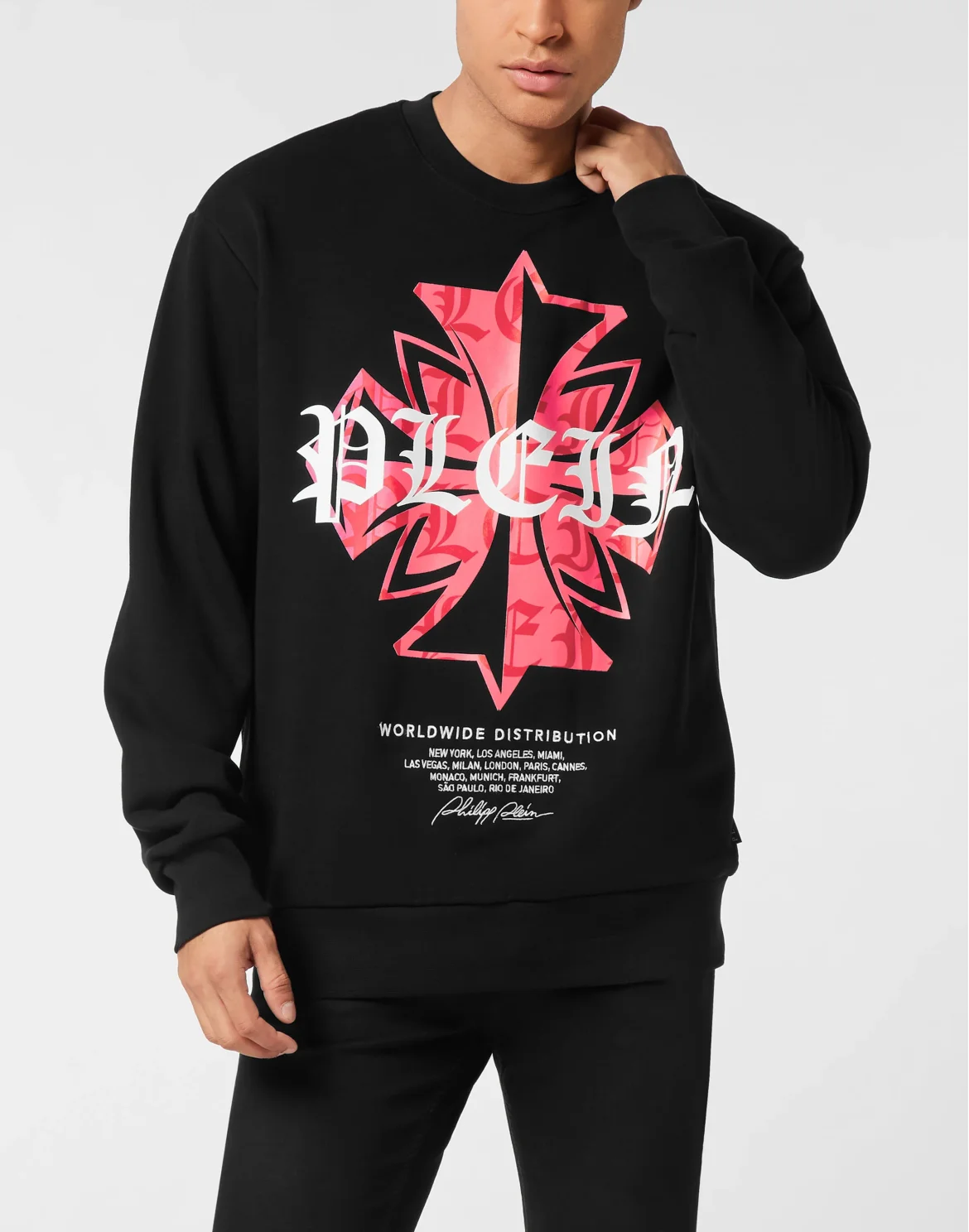 Round Neck Sweatshirt Worldwide Crest, цвет: Черный