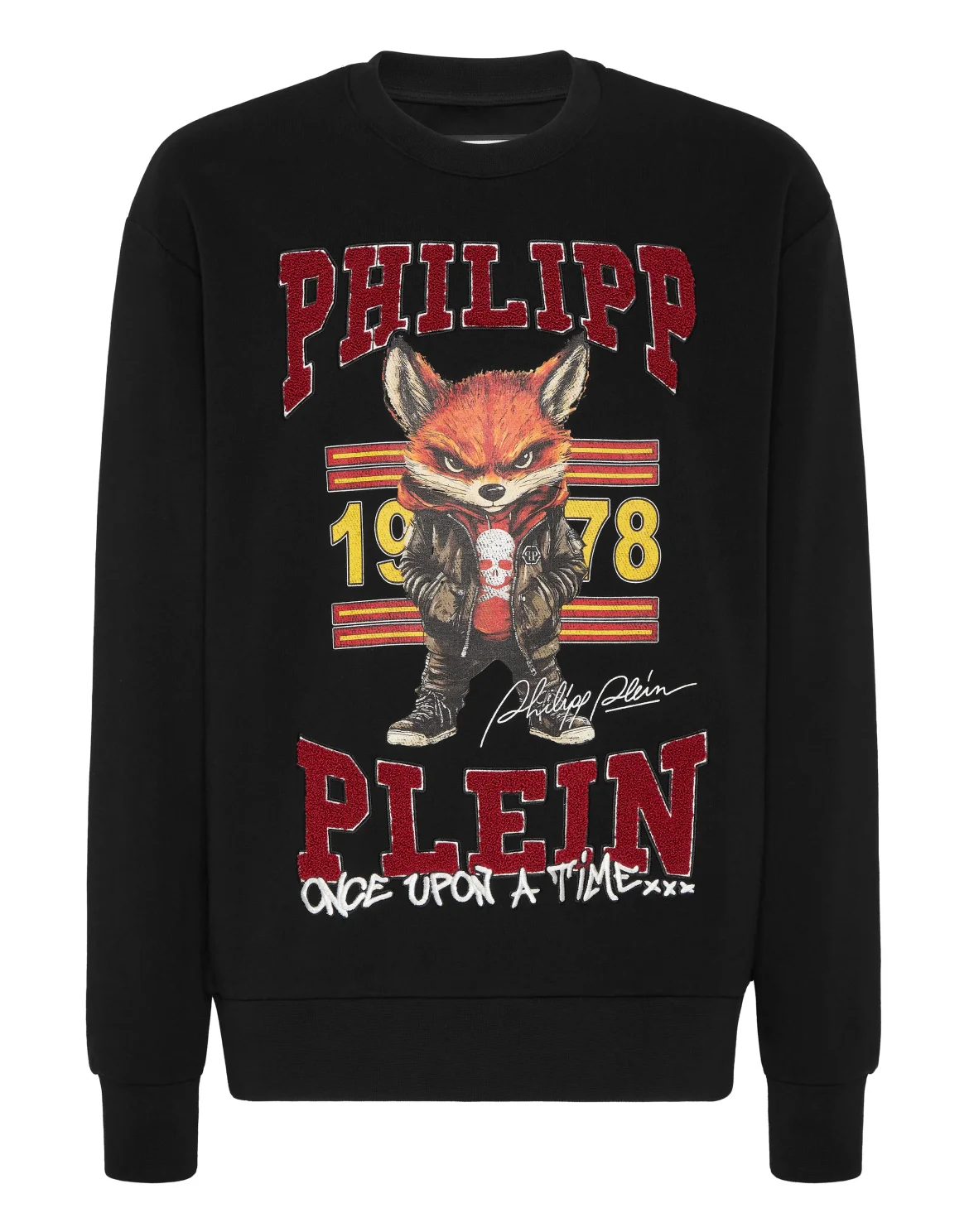Round Neck Sweatshirt College Animals, цвет: Черный