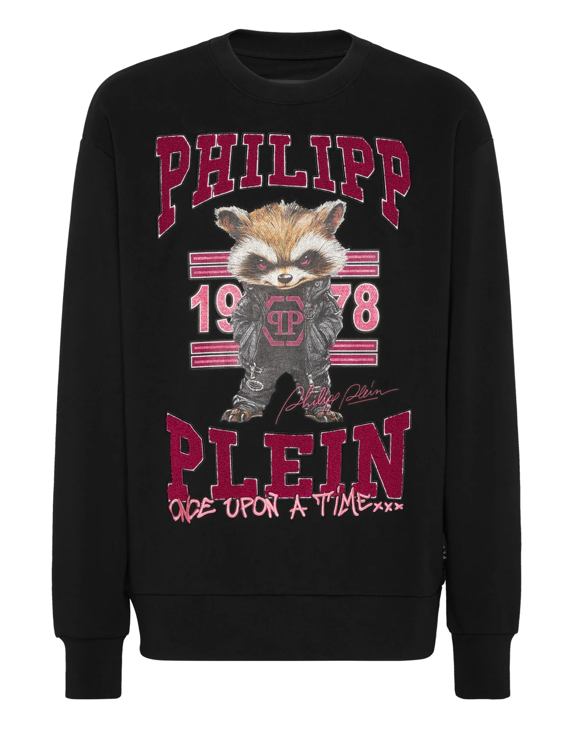 Fleece Sweatshirt College Raccoon, цвет: Черный