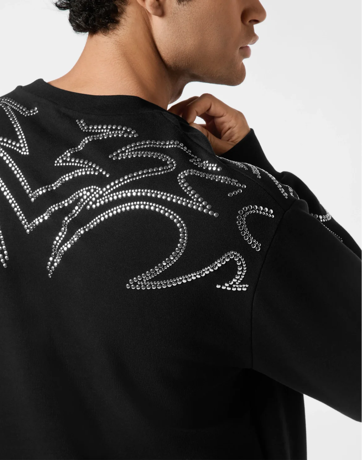 Fleece Sweatshirt Texas Studs, цвет: Черный