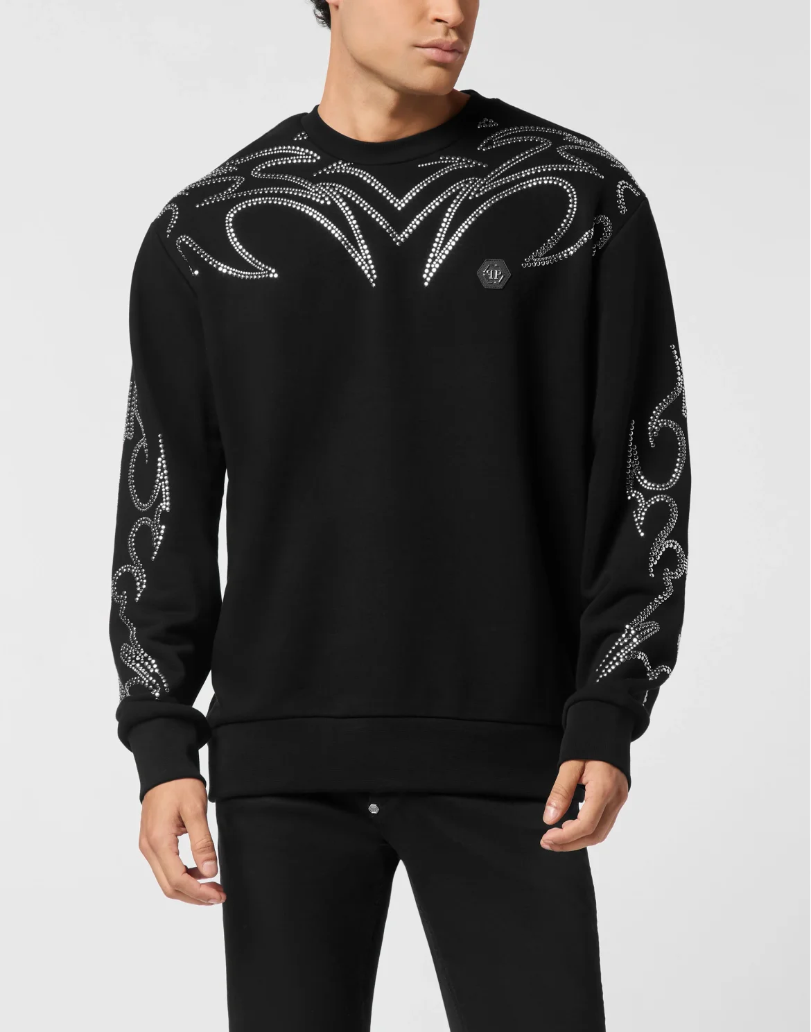 Fleece Sweatshirt Texas Studs, цвет: Черный