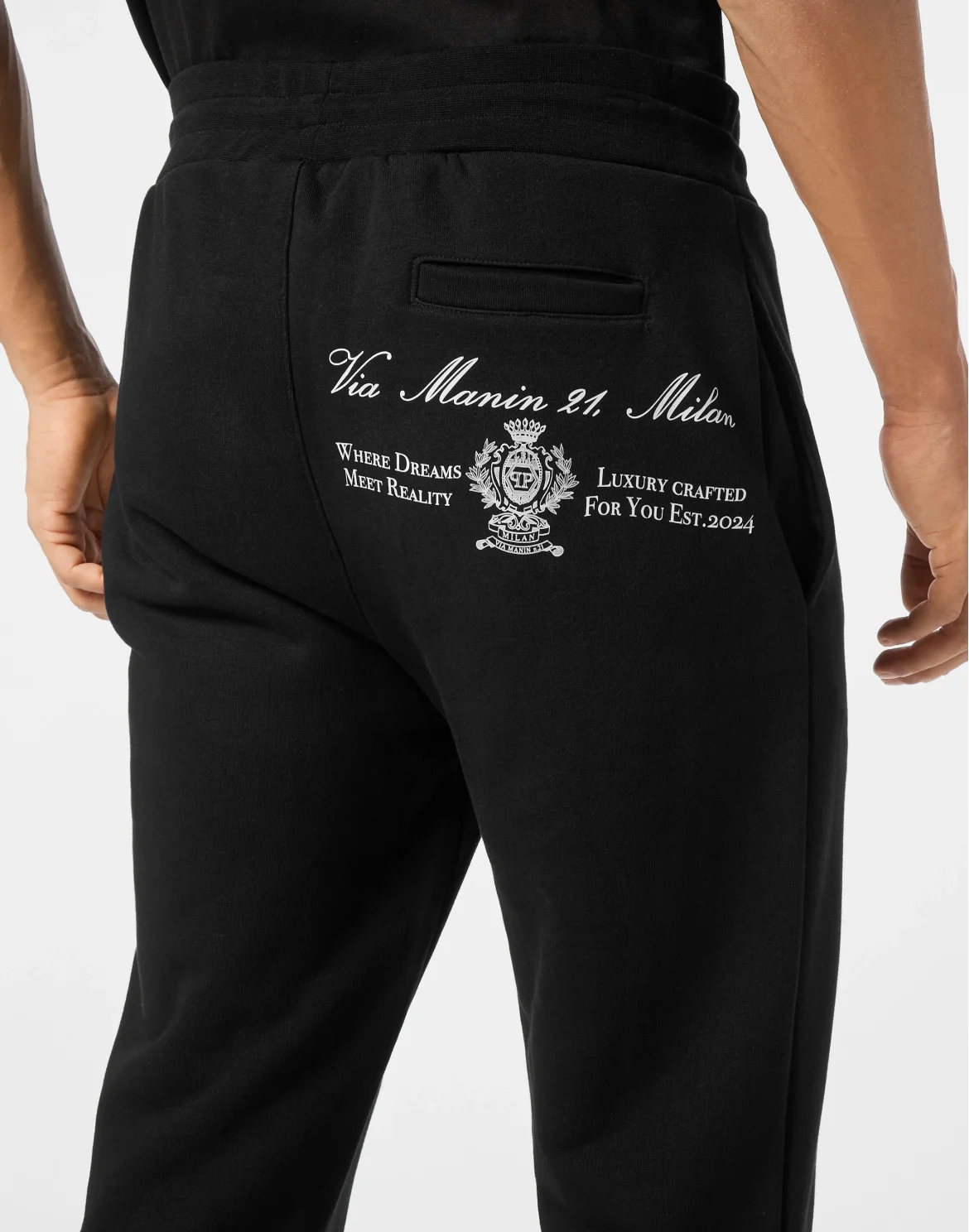 Embroidered Tracksuit Pants, цвет: Черный