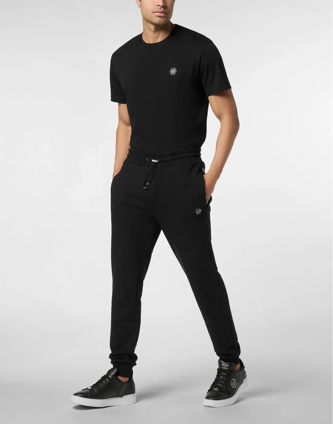 Embroidered Tracksuit Pants, цвет: Черный