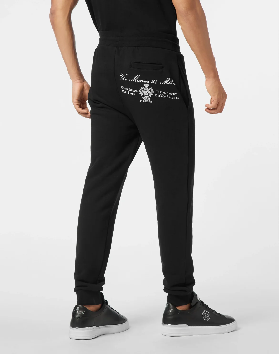 Embroidered Tracksuit Pants, цвет: Черный