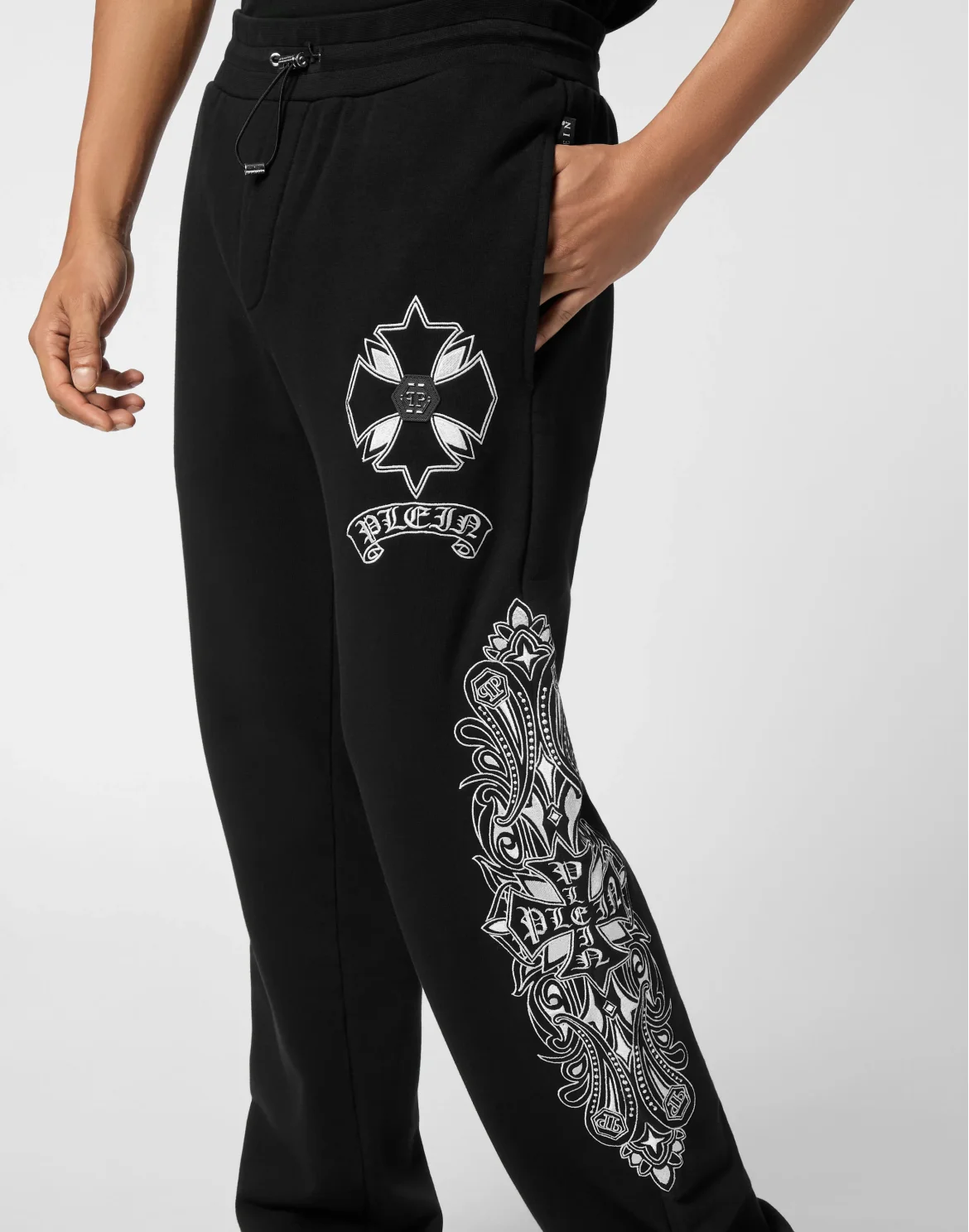 Embroidered Jogging Pants Chrome Crest, цвет: Черный