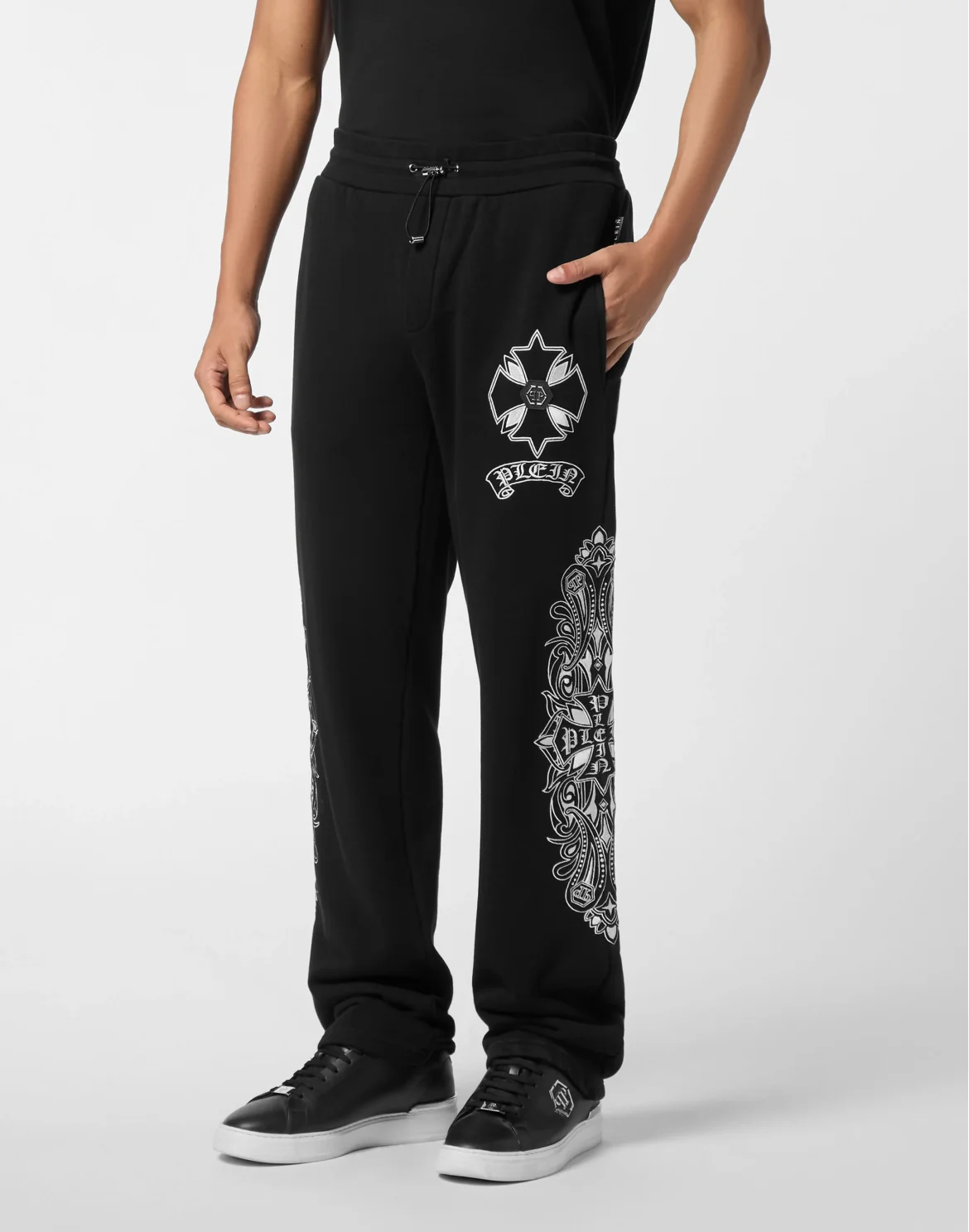 Embroidered Jogging Pants Chrome Crest, цвет: Черный
