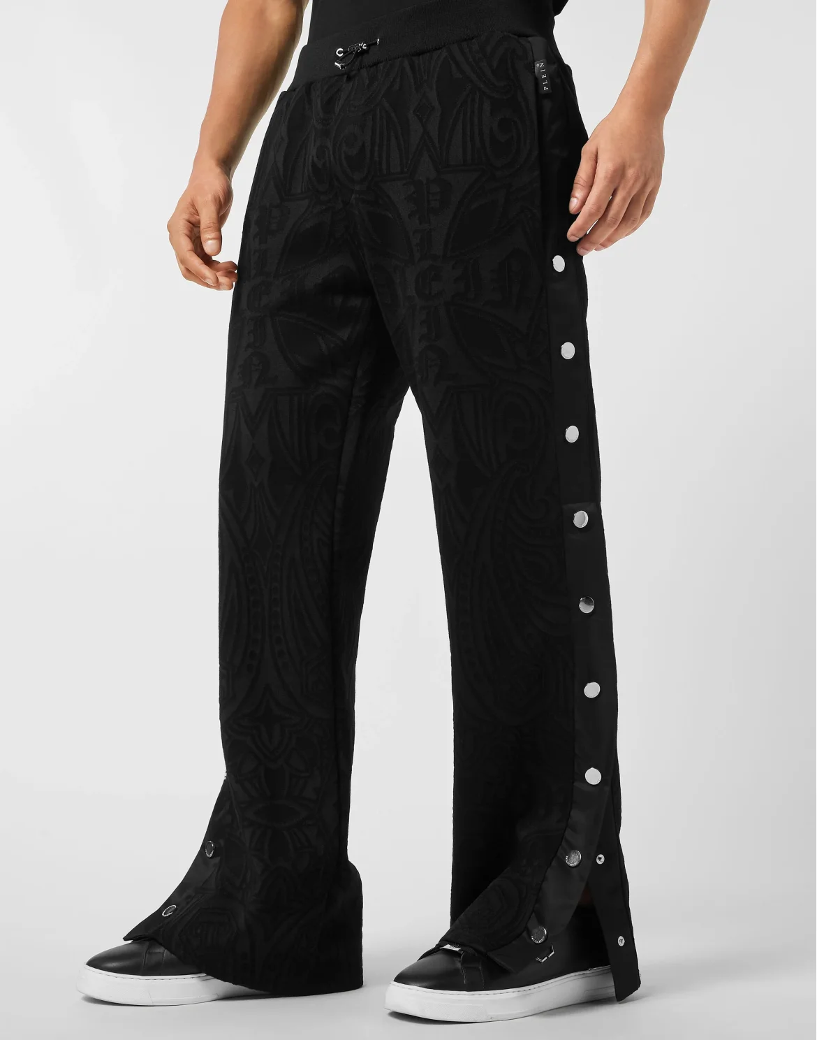 Buttoned-up Jacquard Jogging Pants Chrome Crest, цвет: Черный