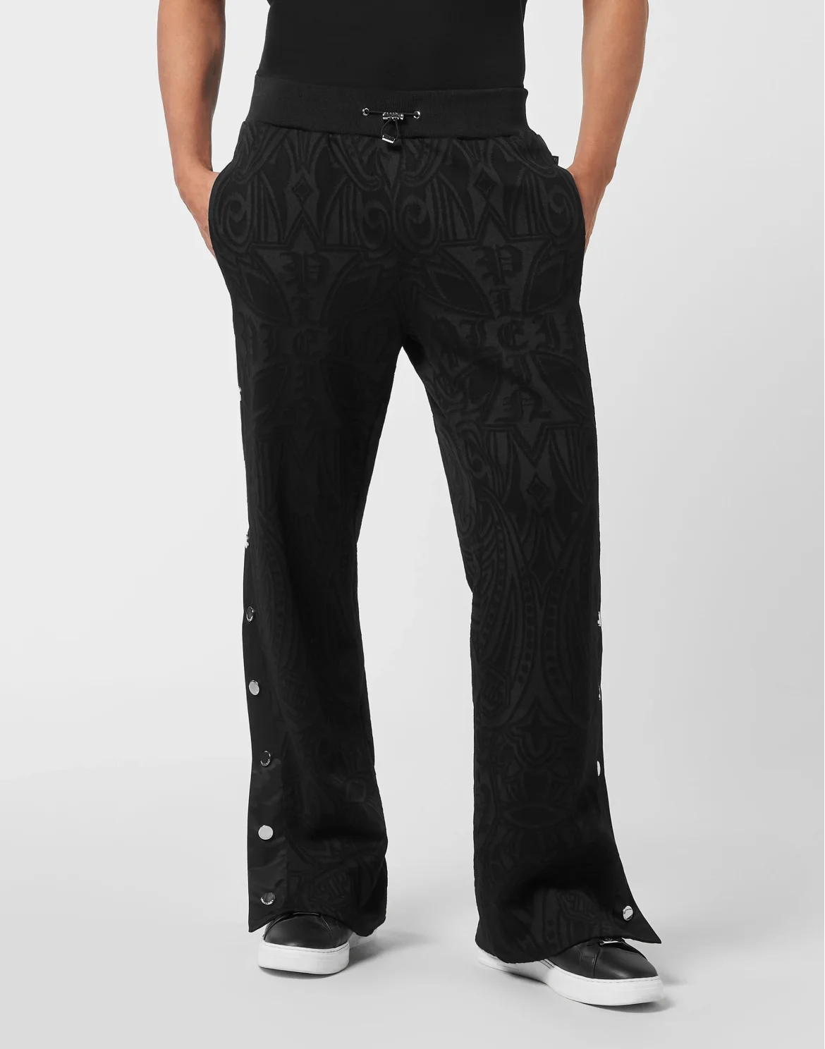 Buttoned-up Jacquard Jogging Pants Chrome Crest, цвет: Черный