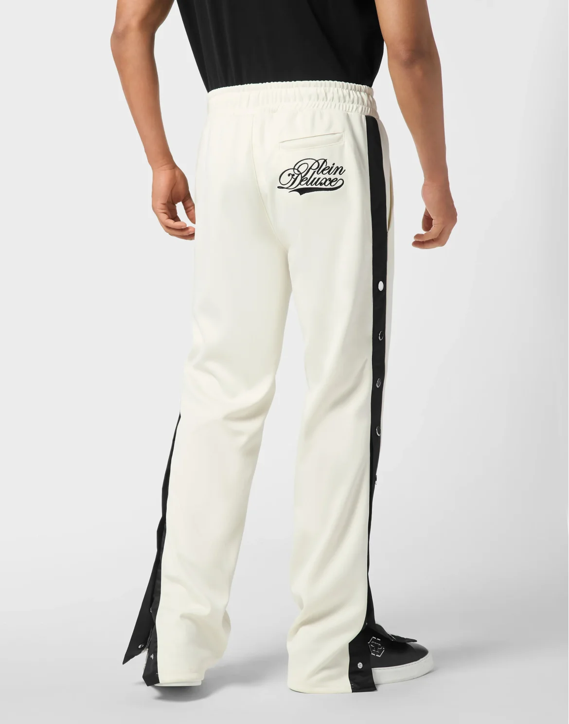 Buttoned-Up Tracksuit Trousers Plein Deluxe Signature, цвет: Бежевый