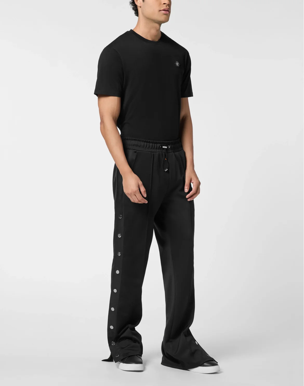 Buttoned-Up Tracksuit Trousers Plein Deluxe Signature, цвет: Черный