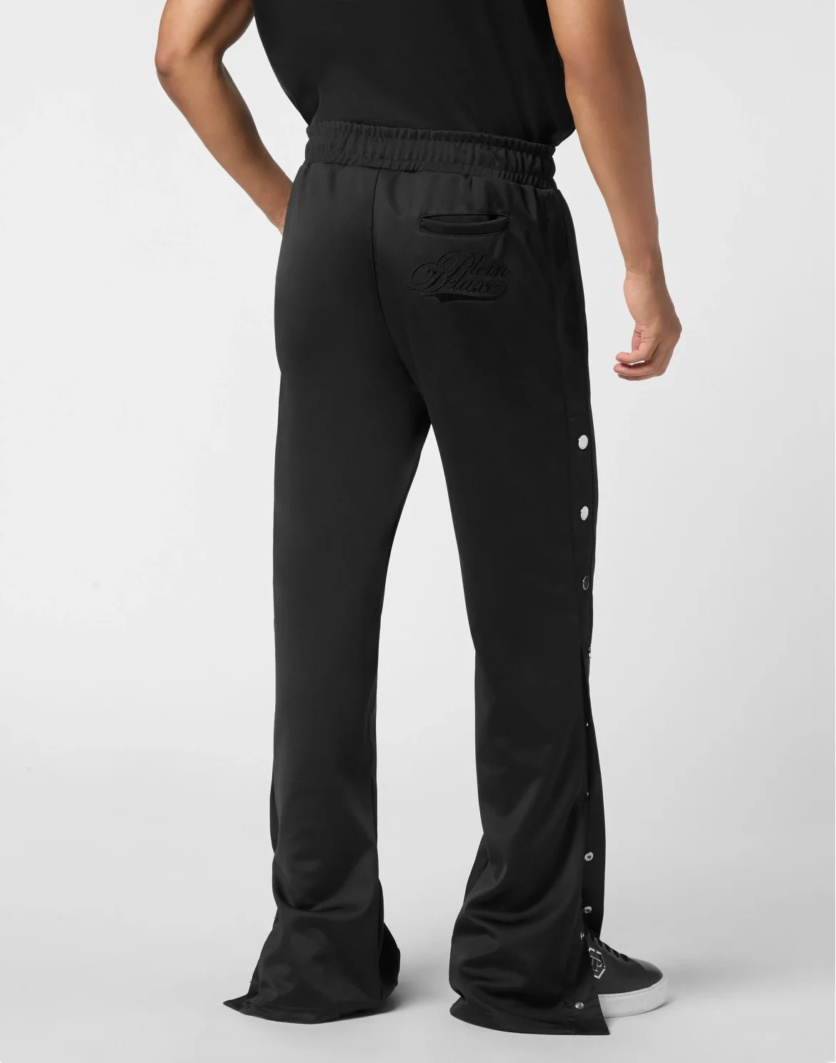 Buttoned-Up Tracksuit Trousers Plein Deluxe Signature, цвет: Черный