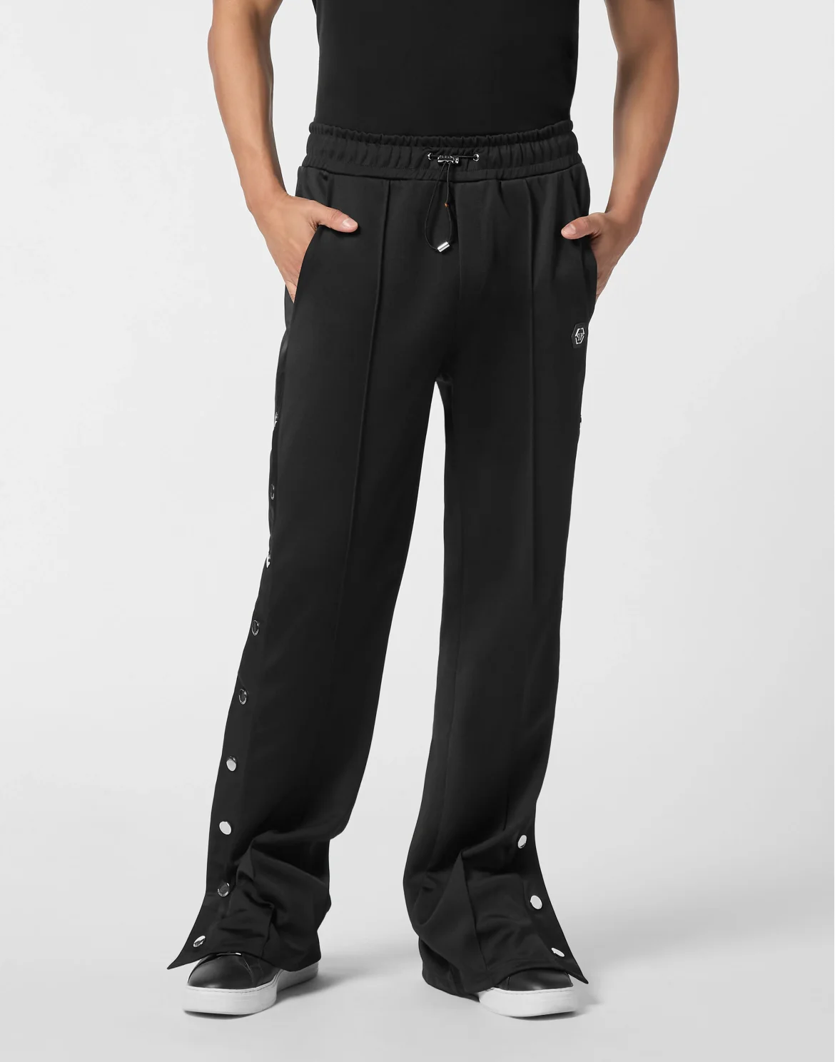 Buttoned-Up Tracksuit Trousers Plein Deluxe Signature, цвет: Черный