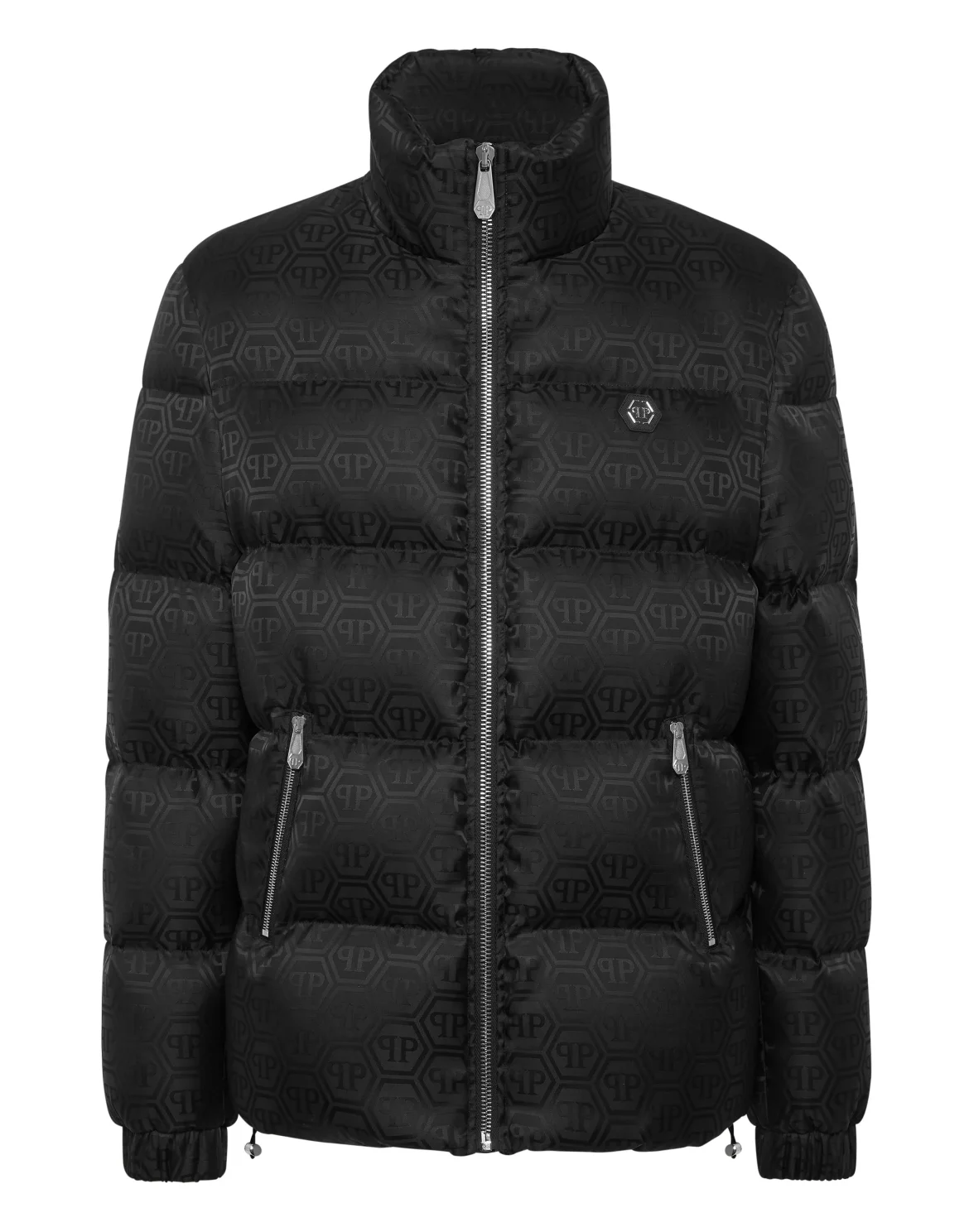 Short Nylon Puffer Jacket Monogram, цвет: Черный