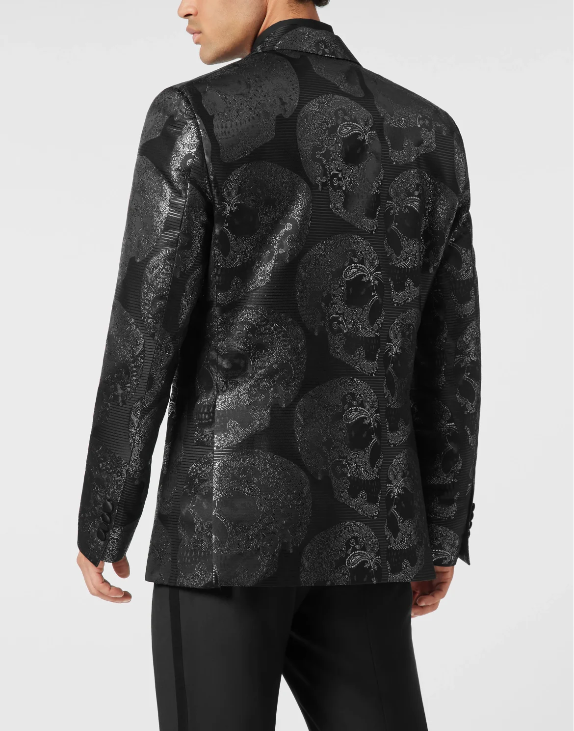 Jacquard Lord Fit Blazer All Over Skull, цвет: Черный