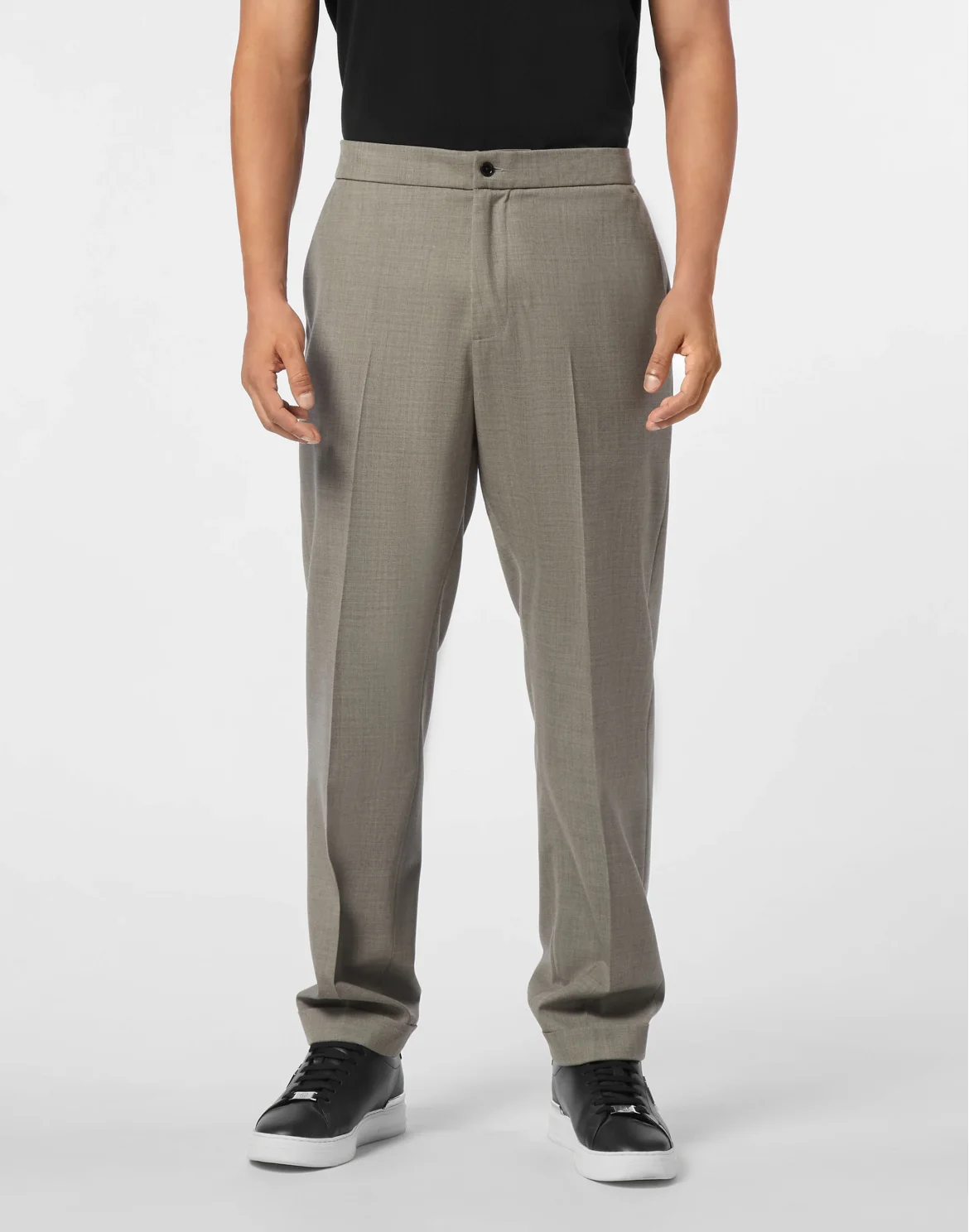Wool Wide Leg Trousers, цвет: Серый