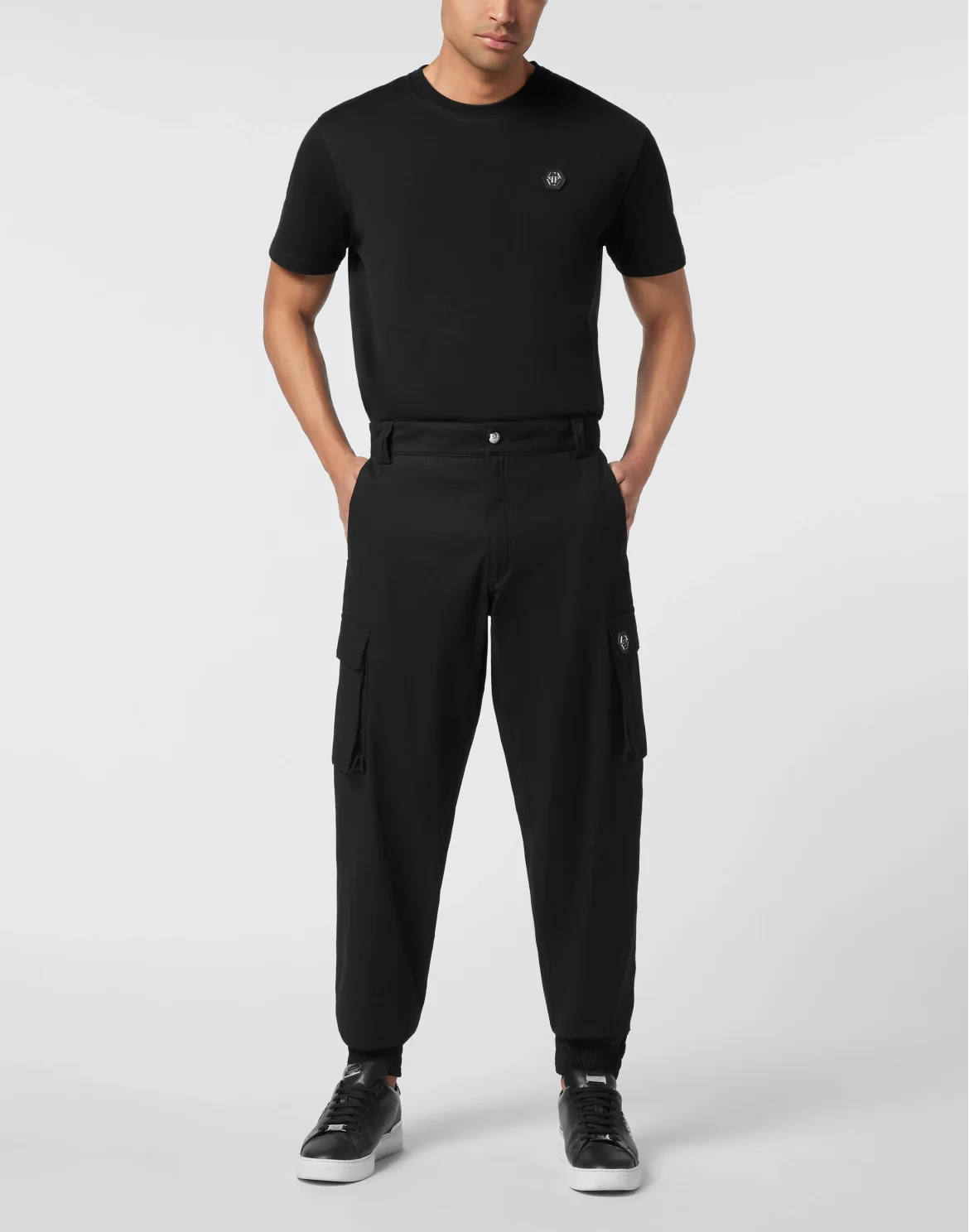 Straight Cargo Fit Trousers, цвет: Черный