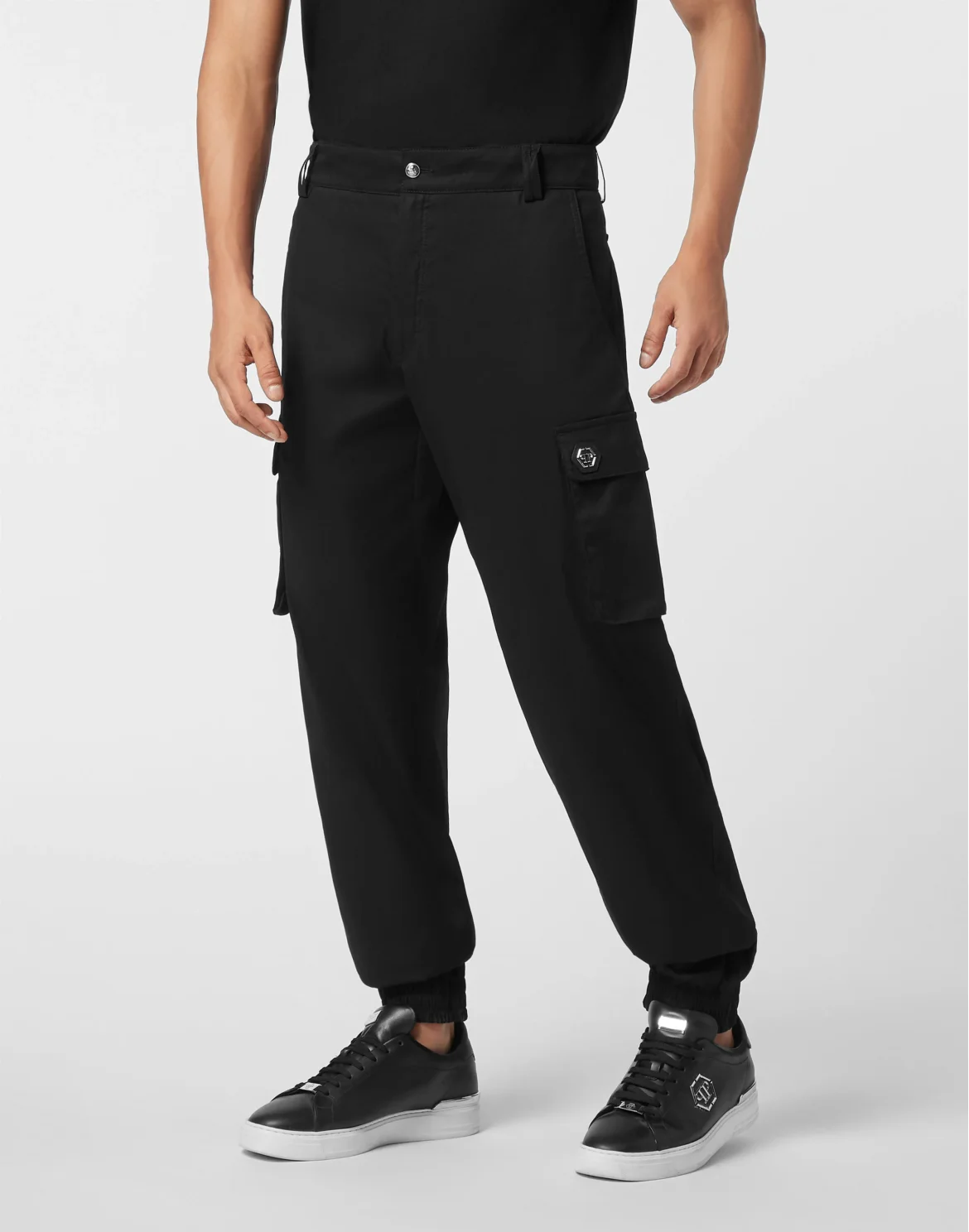 Straight Cargo Fit Trousers, цвет: Черный