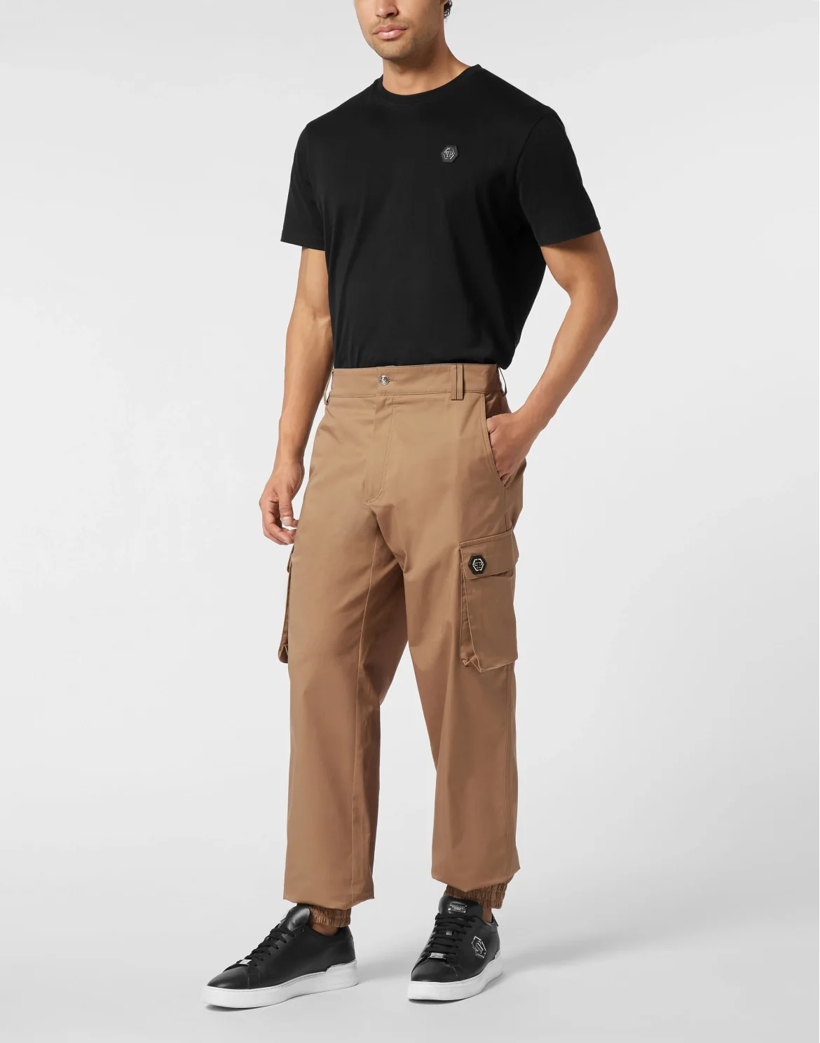 Straight Cargo Fit Trousers, цвет: Бежевый