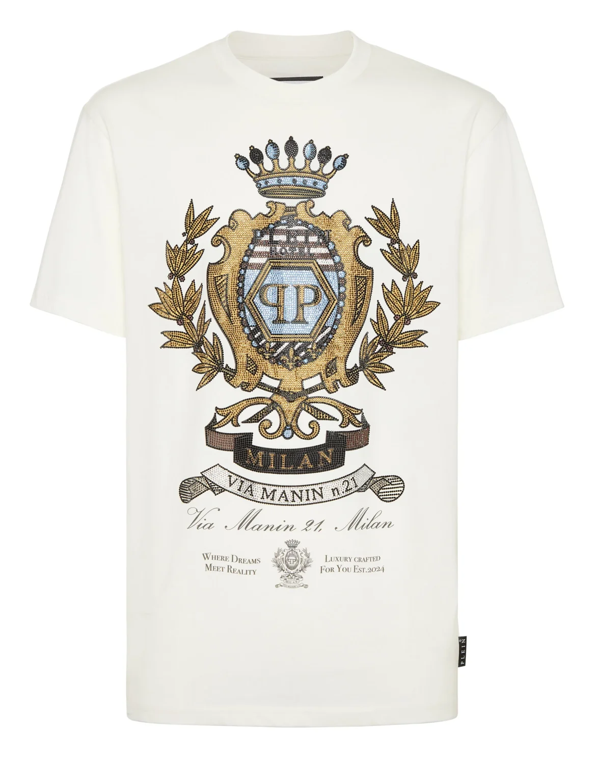 Round Neck T-Shirt Stones Crest, цвет: Бежевый