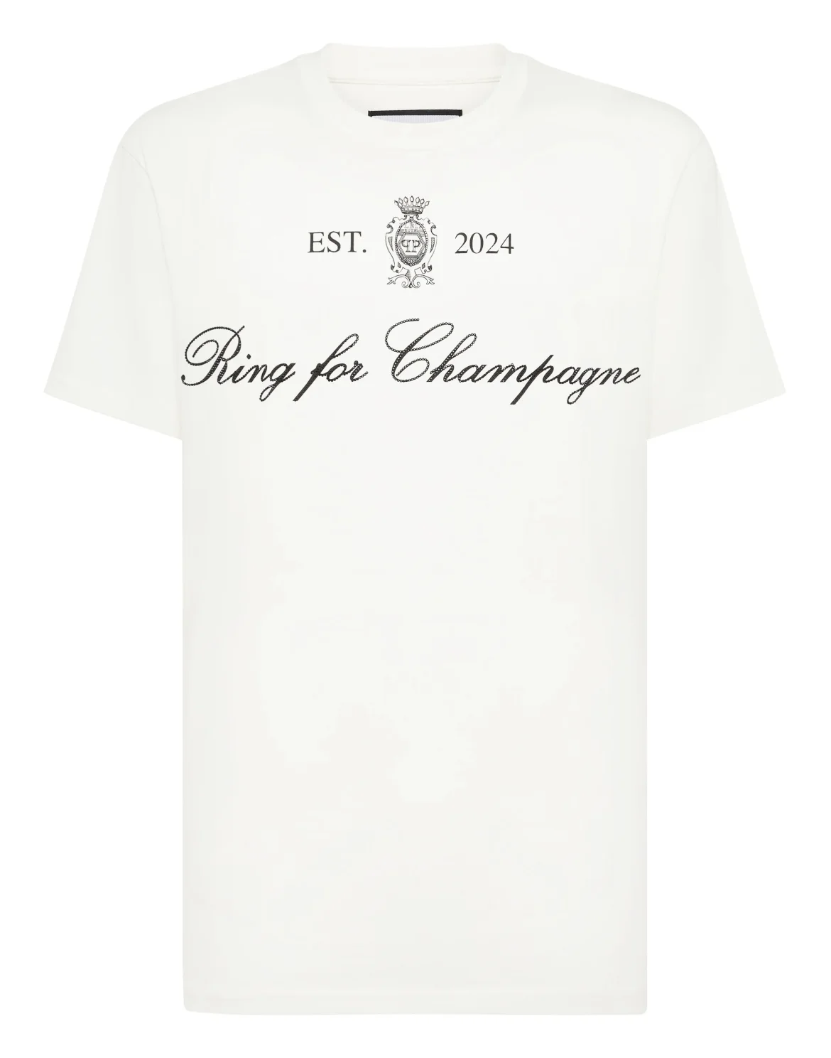Embroidered Round Neck T-Shirt Stones, цвет: Бежевый