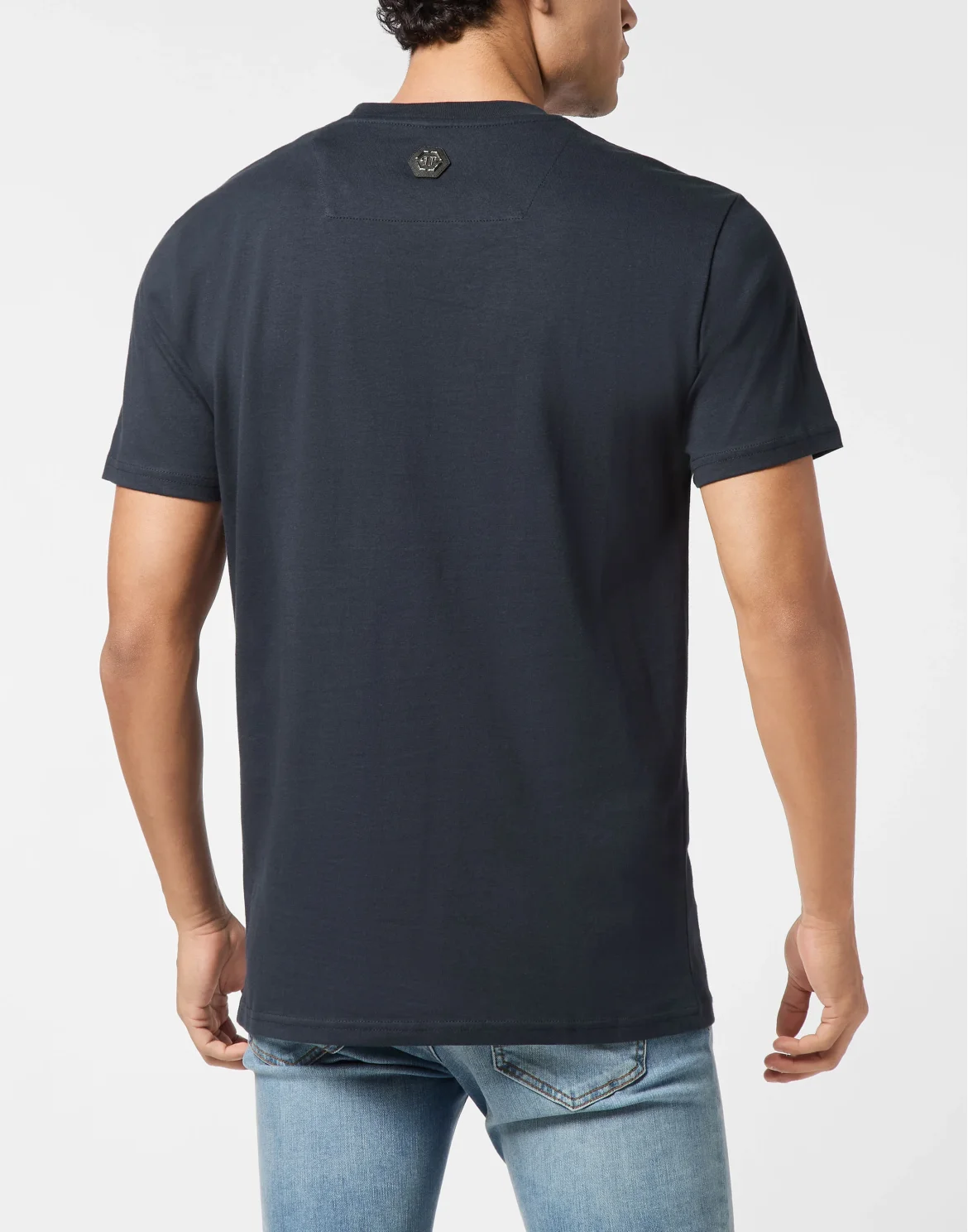 Embroidered Round Neck T-Shirt Stones, цвет: Синий