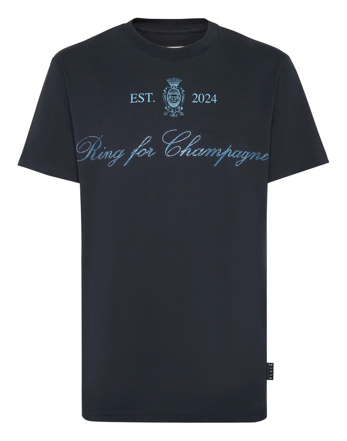 Embroidered Round Neck T-Shirt Stones, цвет: Синий